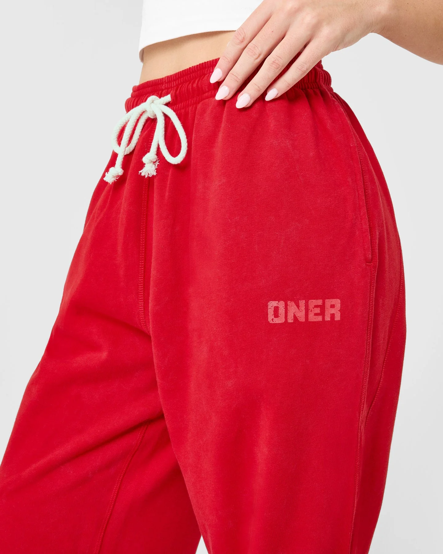 Raw Lounge Wide Leg Joggers | Washed Fiery Red - Image 5