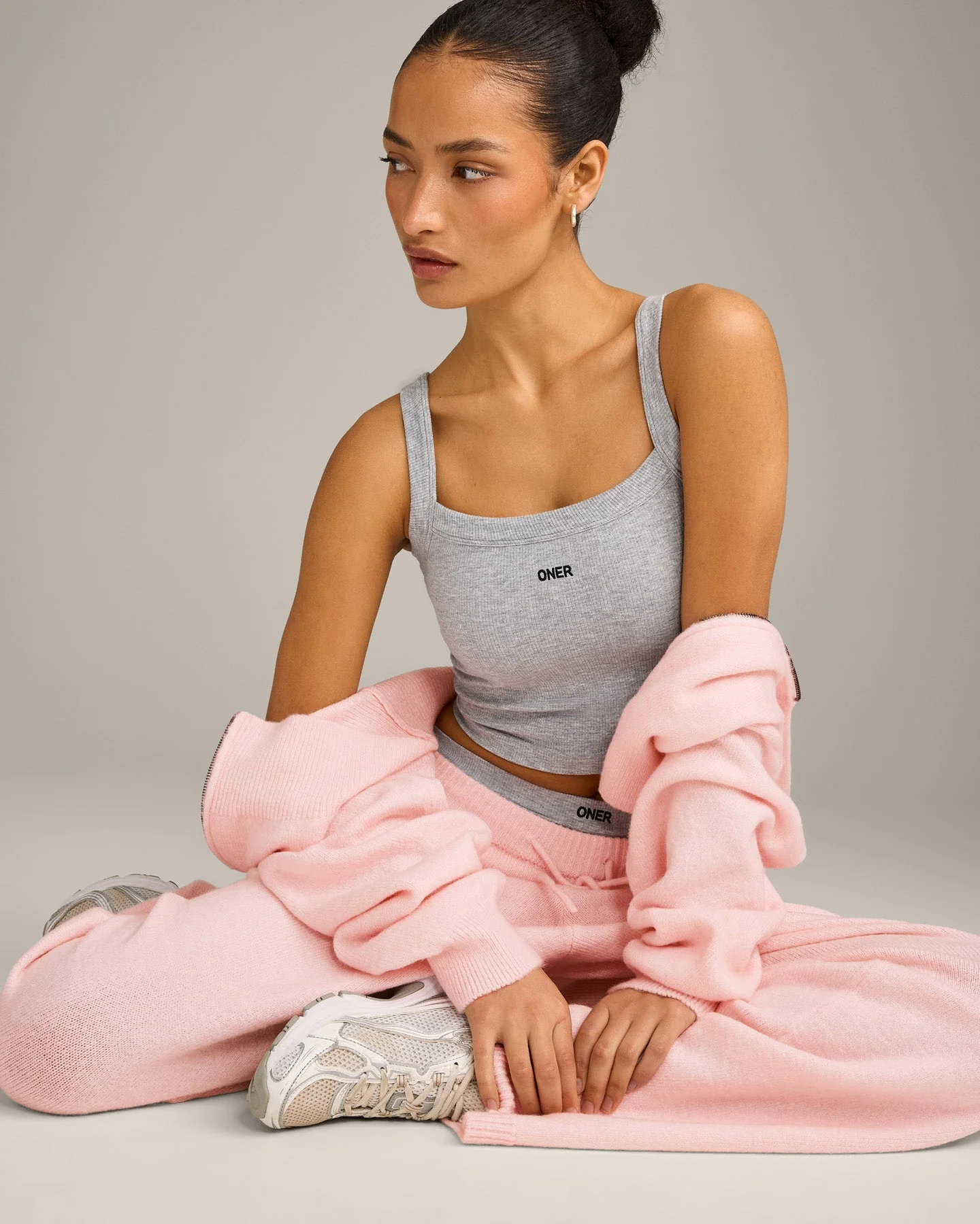 Seamless Scoop Neck Vest | Grey Marl - Image 6