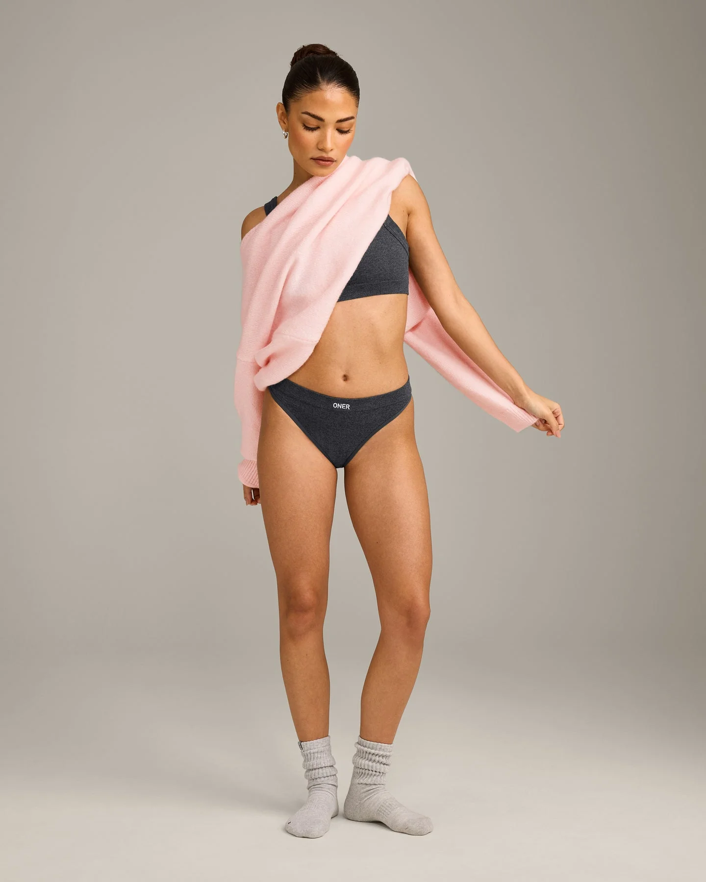 Seamless Thong | Charcoal Marl - Image 3