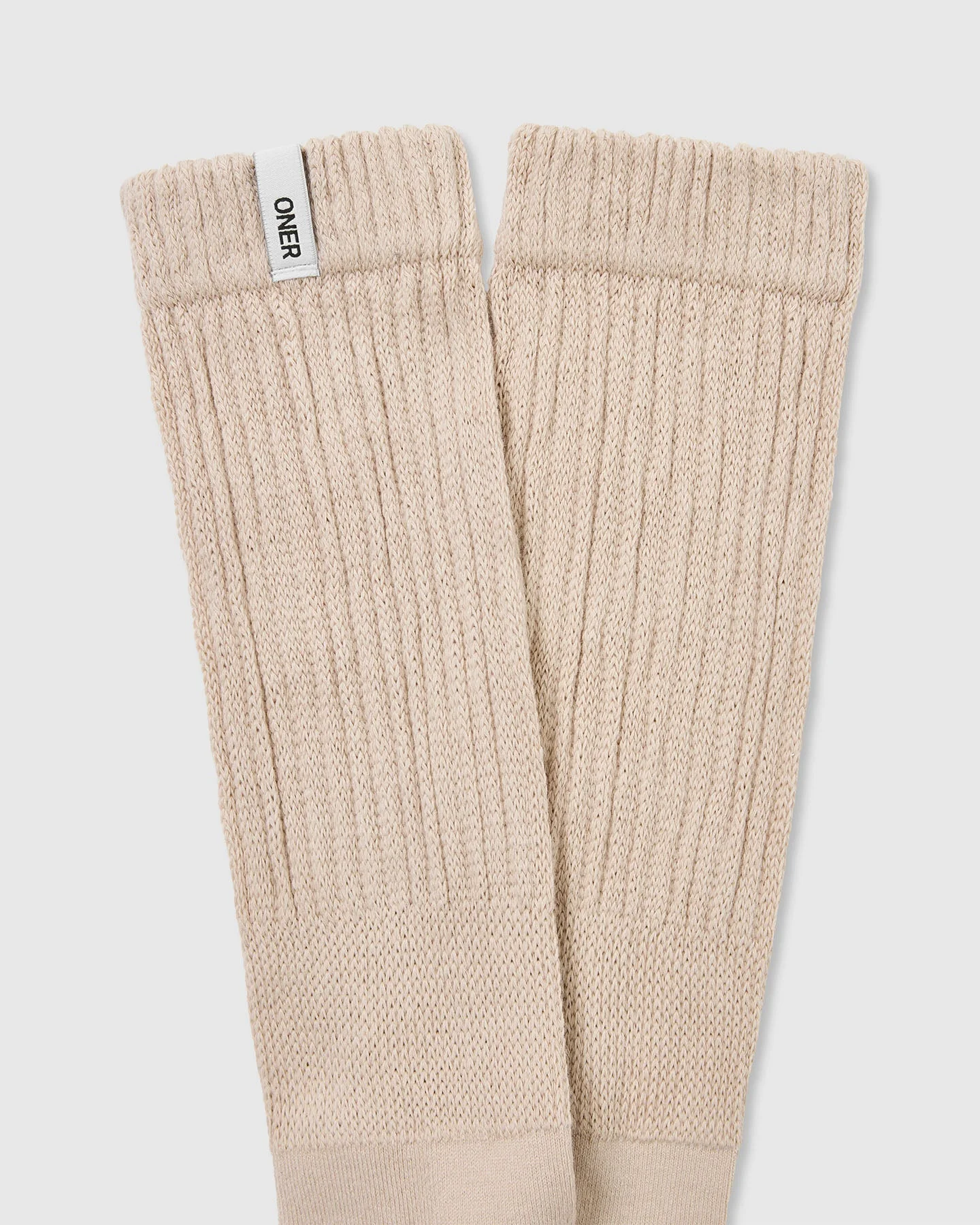 Slouchy Lounge Socks 2 Pack | Sand/ White - Image 6