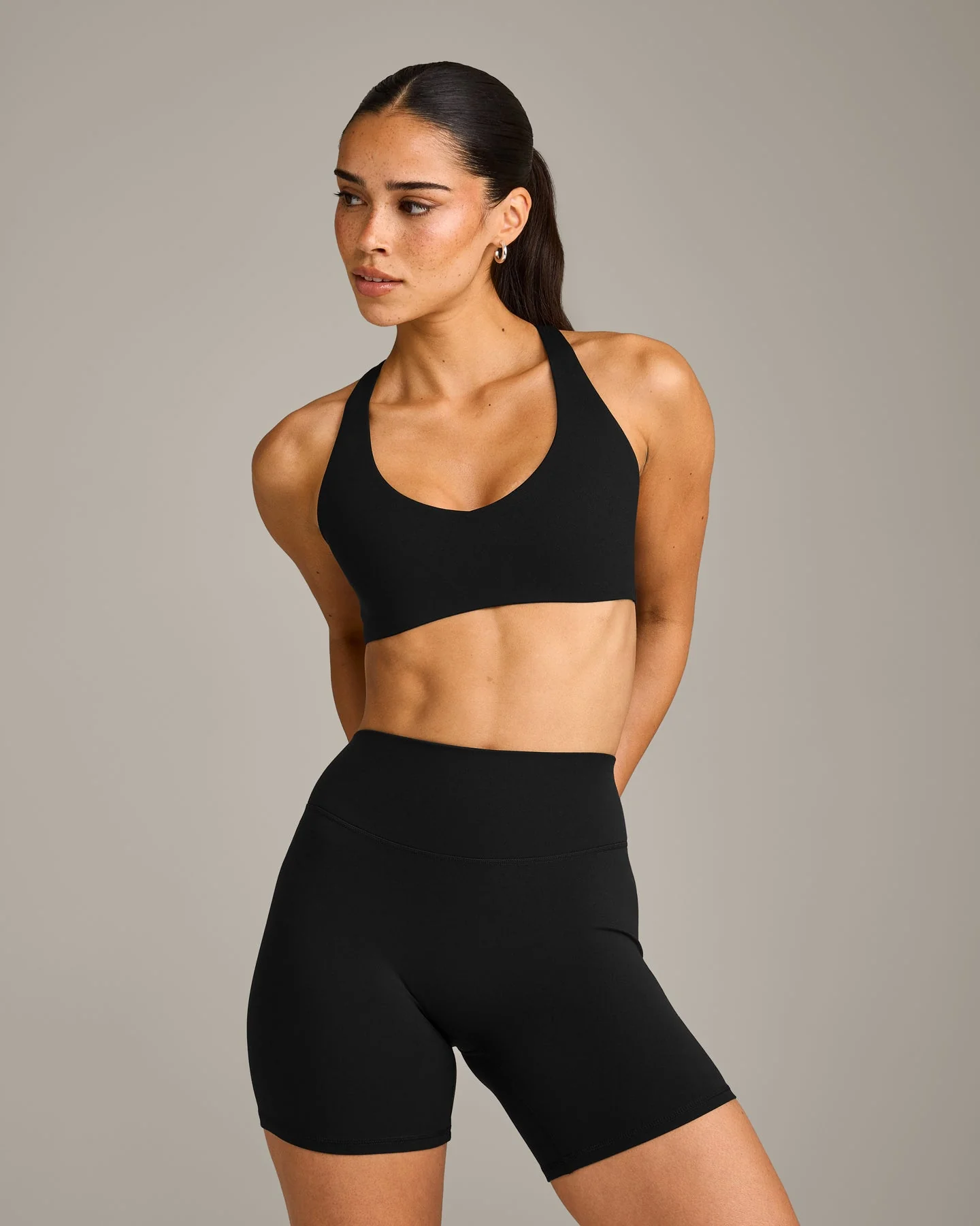 SoftMotion™ Bralette with Grey Logo | Black