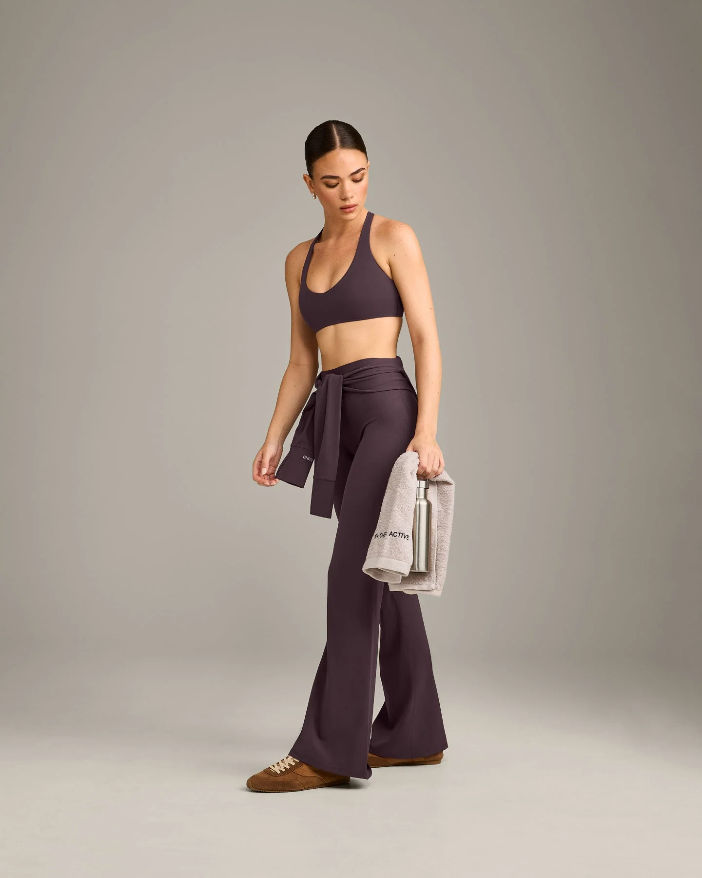 SoftMotion™ Bralette with Grey Logo | Dark Umber Brown - Image 3