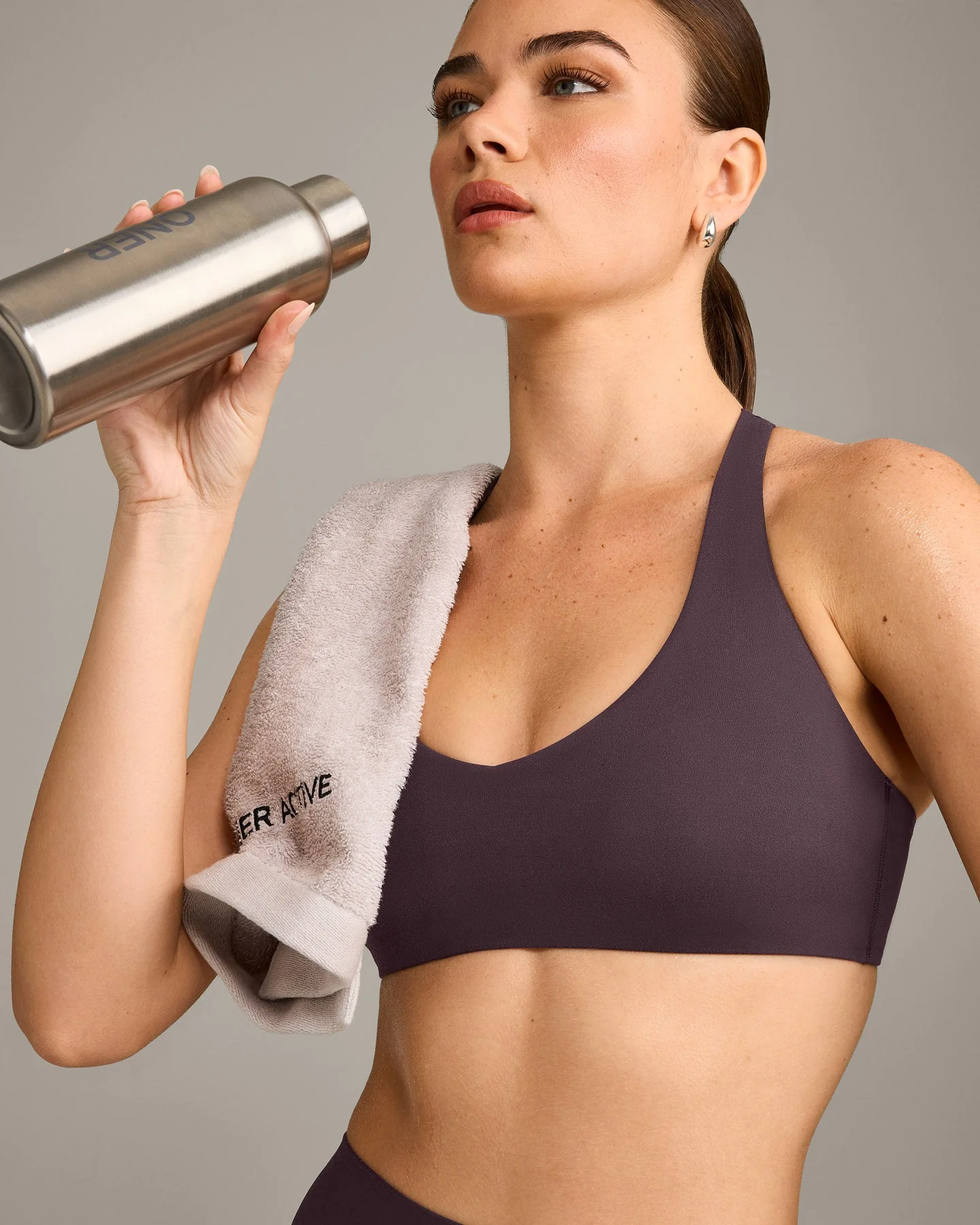 SoftMotion™ Bralette with Grey Logo | Dark Umber Brown - Image 4