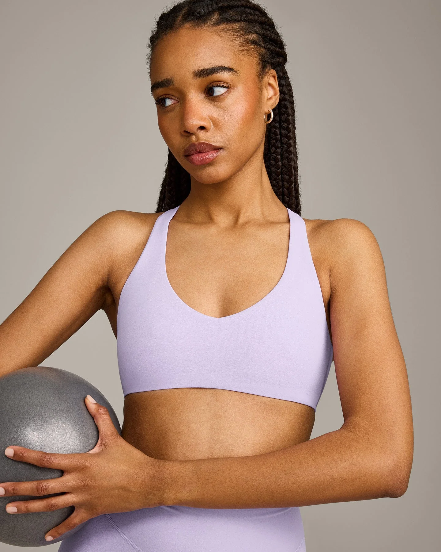 SoftMotion™ Bralette with Grey Logo | Lavender Purple - Image 4