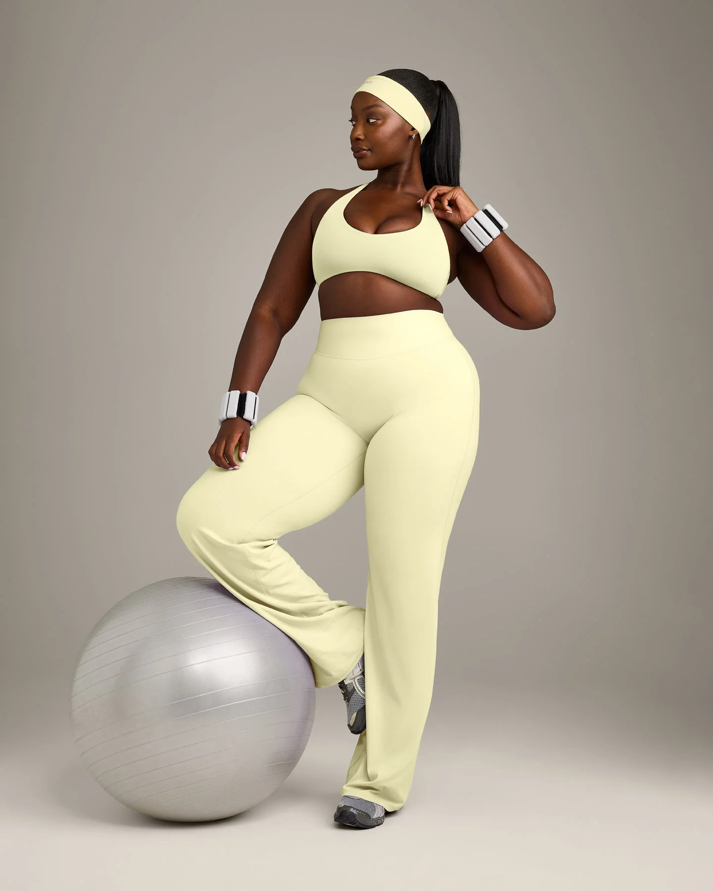 SoftMotion™ Bralette with Grey Logo | Pastel Yellow - Image 3