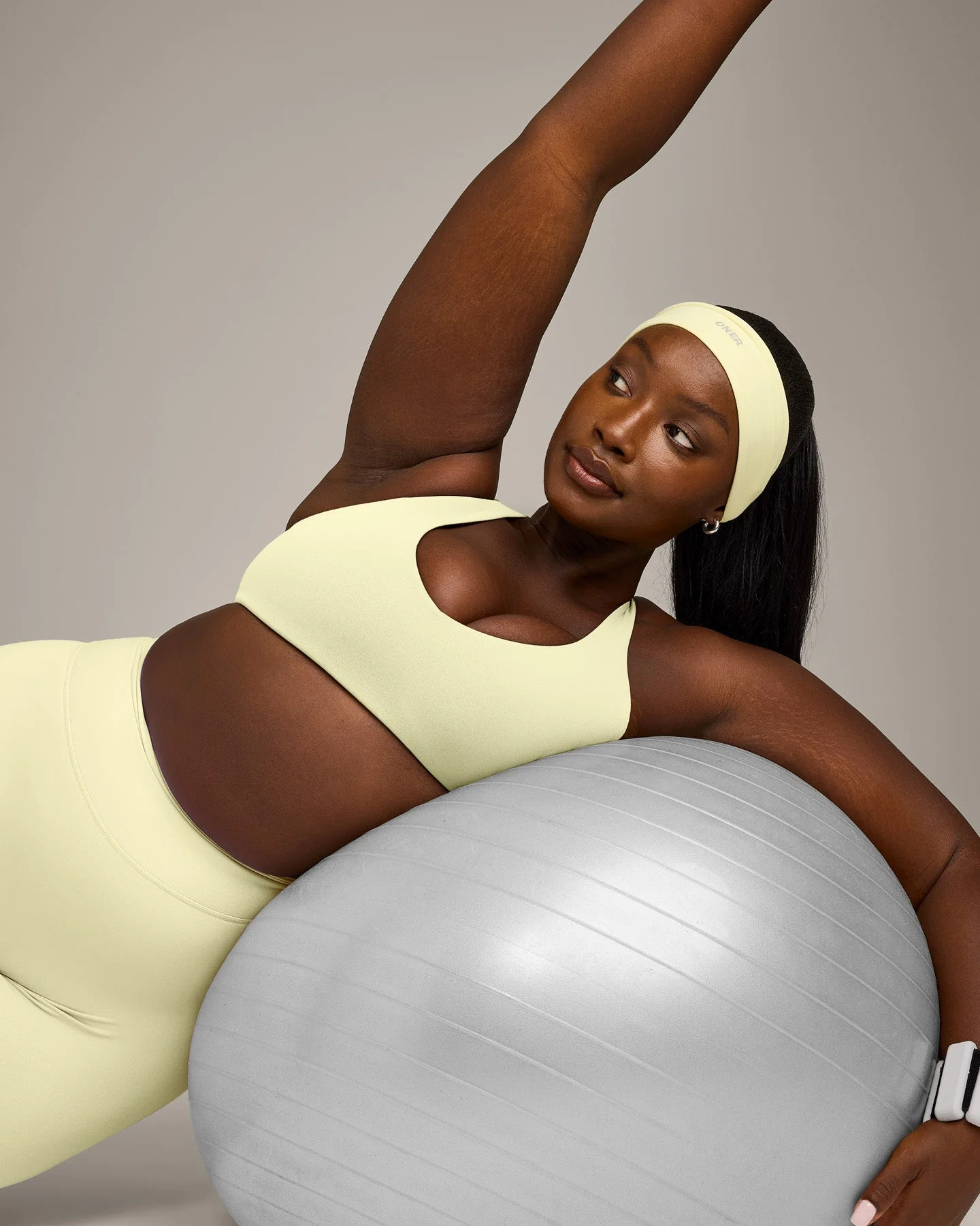 SoftMotion™ Bralette with Grey Logo | Pastel Yellow - Image 4
