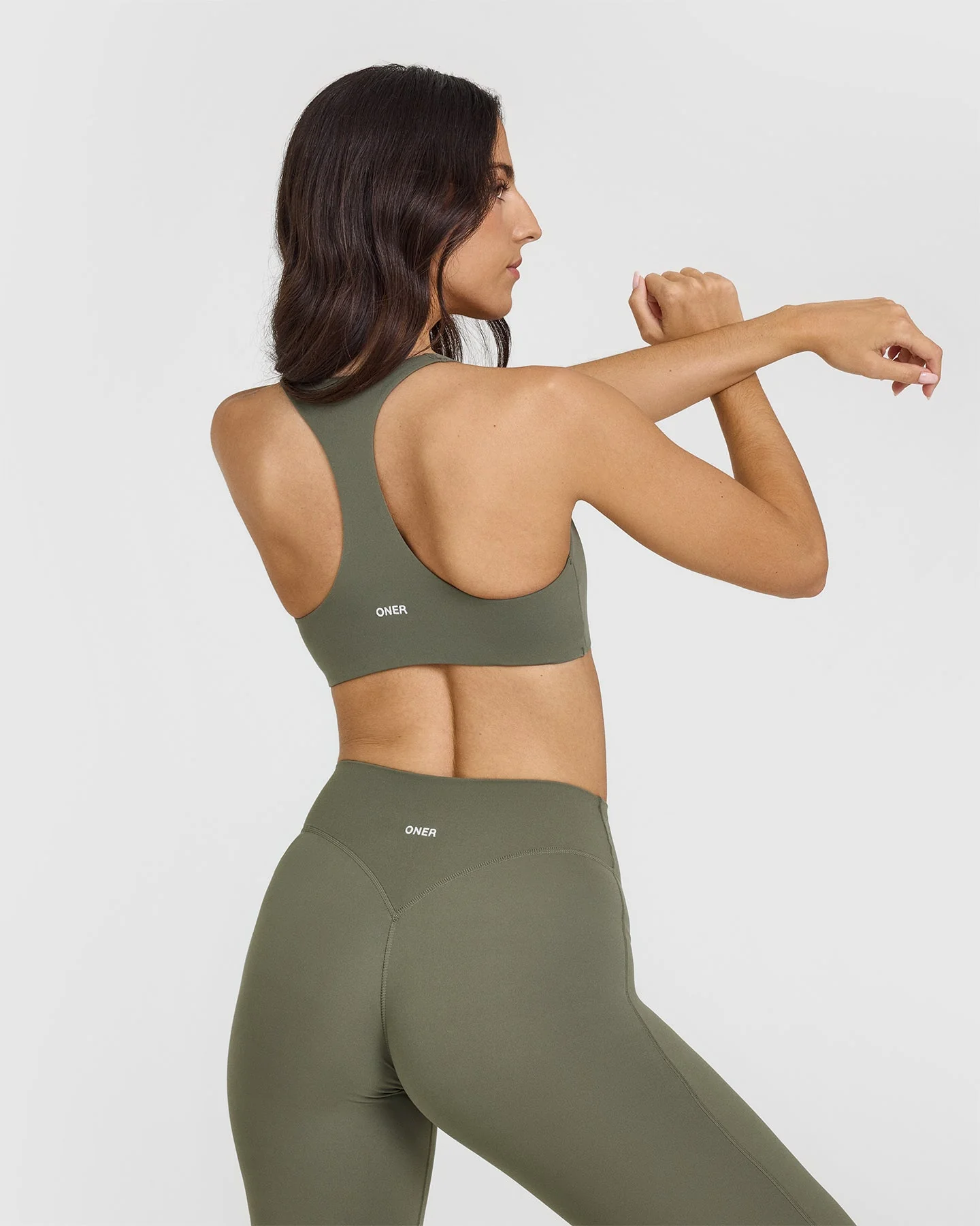 SoftMotion™ Bralette with White Logo | Alpine Green - Image 2