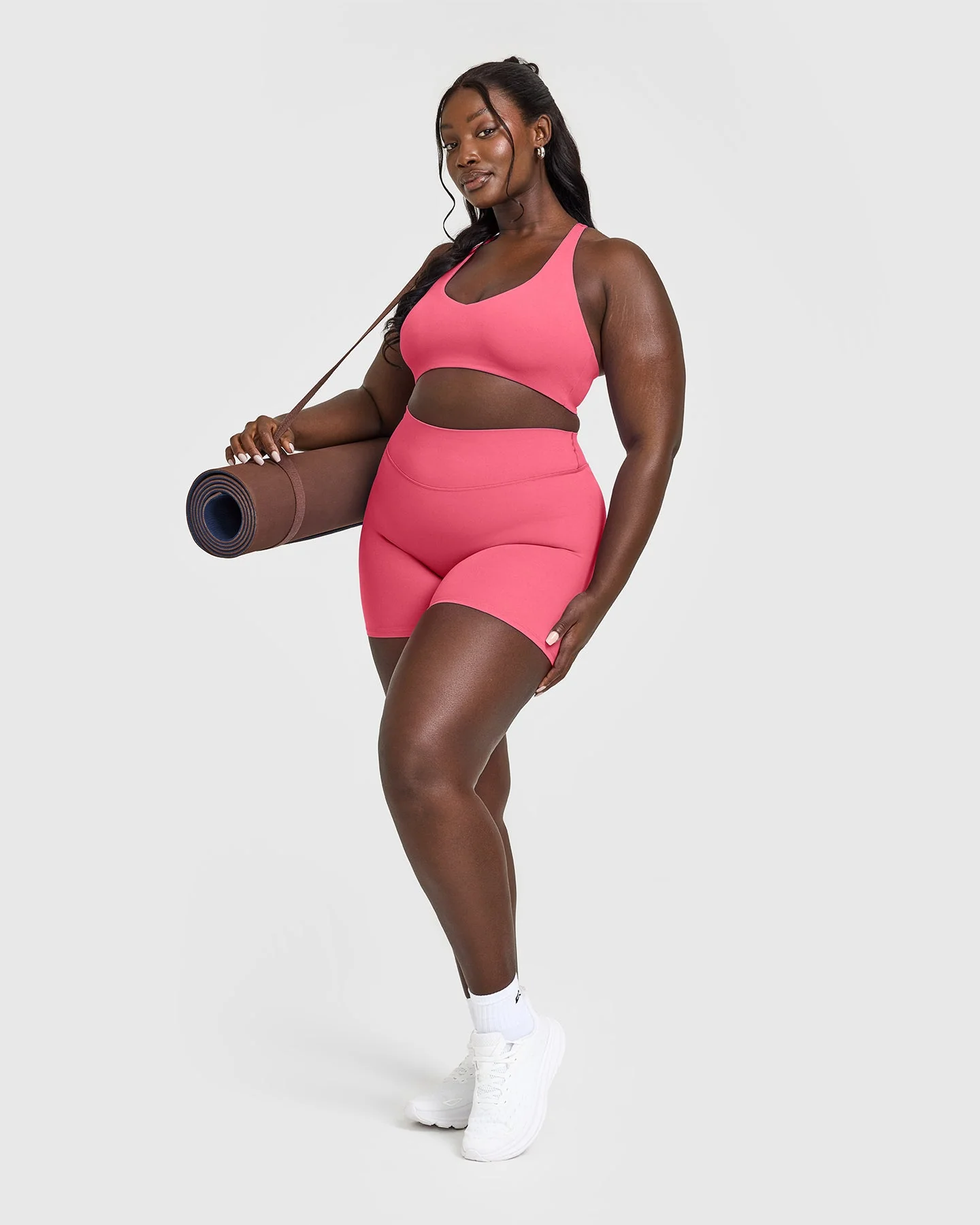 SoftMotion™ Bralette with White Logo | Dark Velvet Pink - Image 3