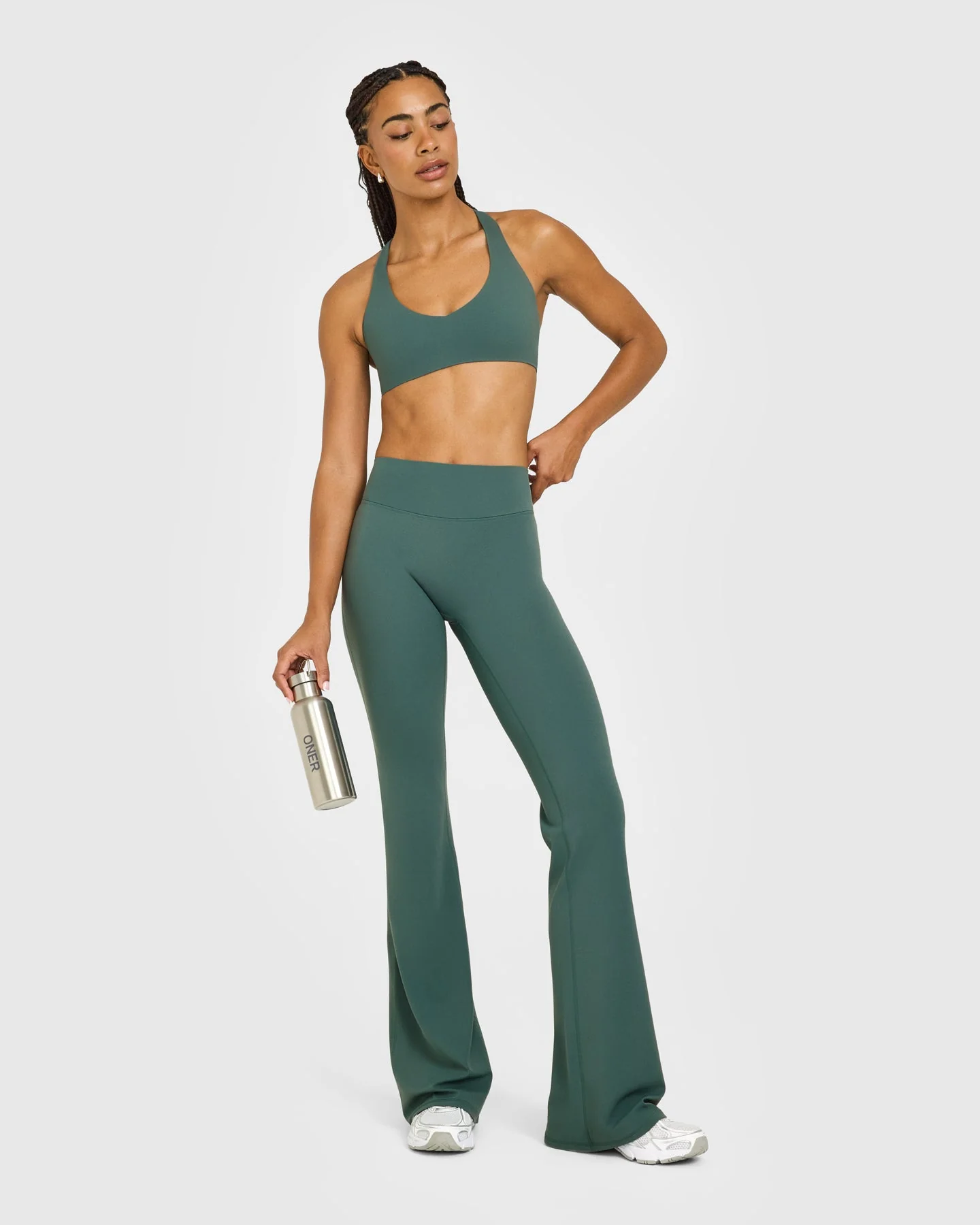 SoftMotion™ Bralette with White Logo | Iced Green - Image 3