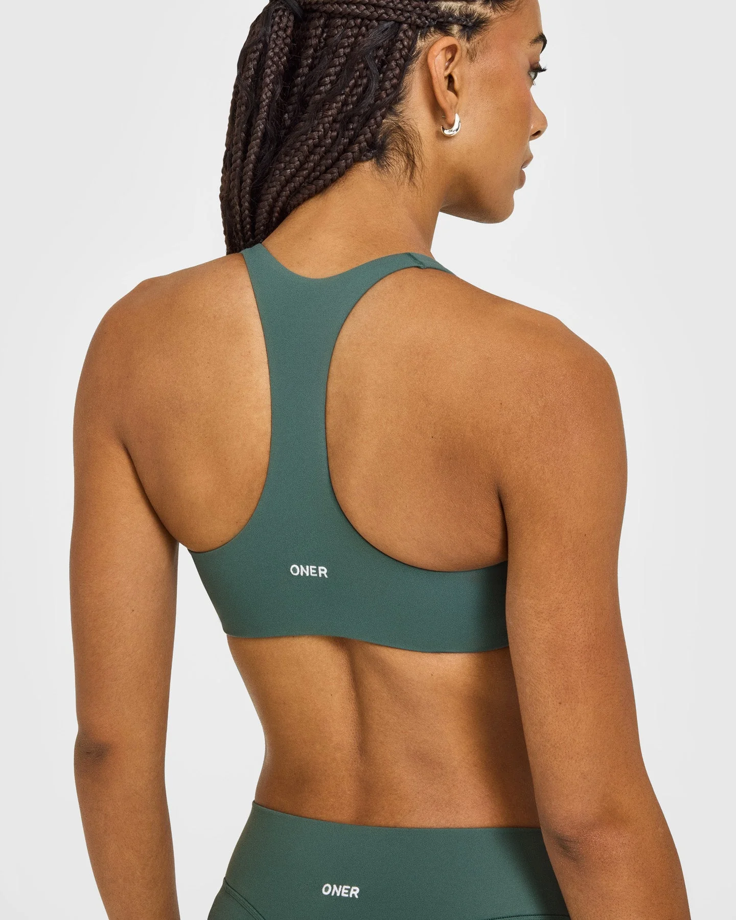 SoftMotion™ Bralette with White Logo | Iced Green - Image 4