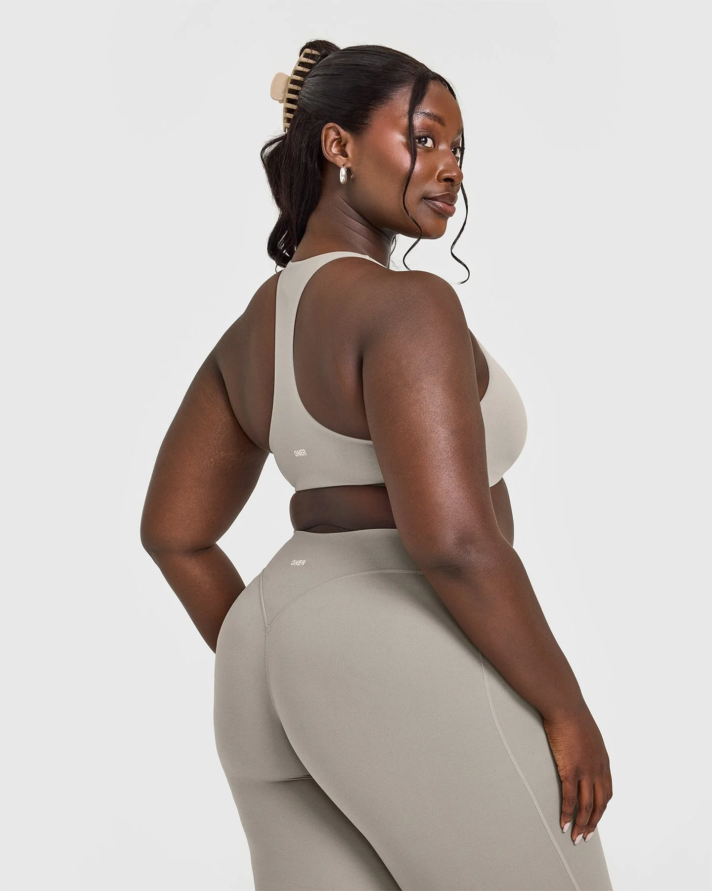 SoftMotion™ Bralette with White Logo | Warm Sand - Image 2