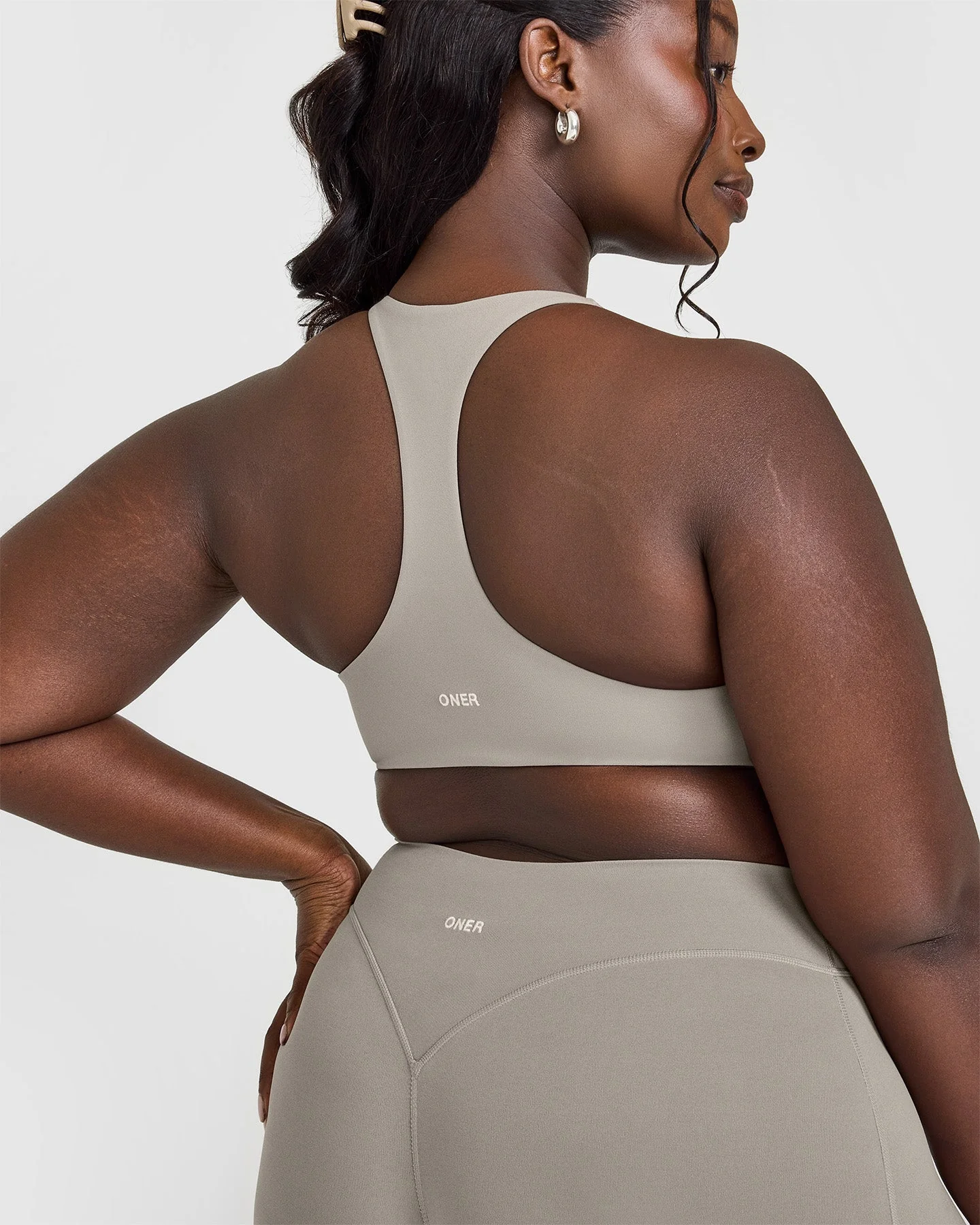 SoftMotion™ Bralette with White Logo | Warm Sand - Image 4