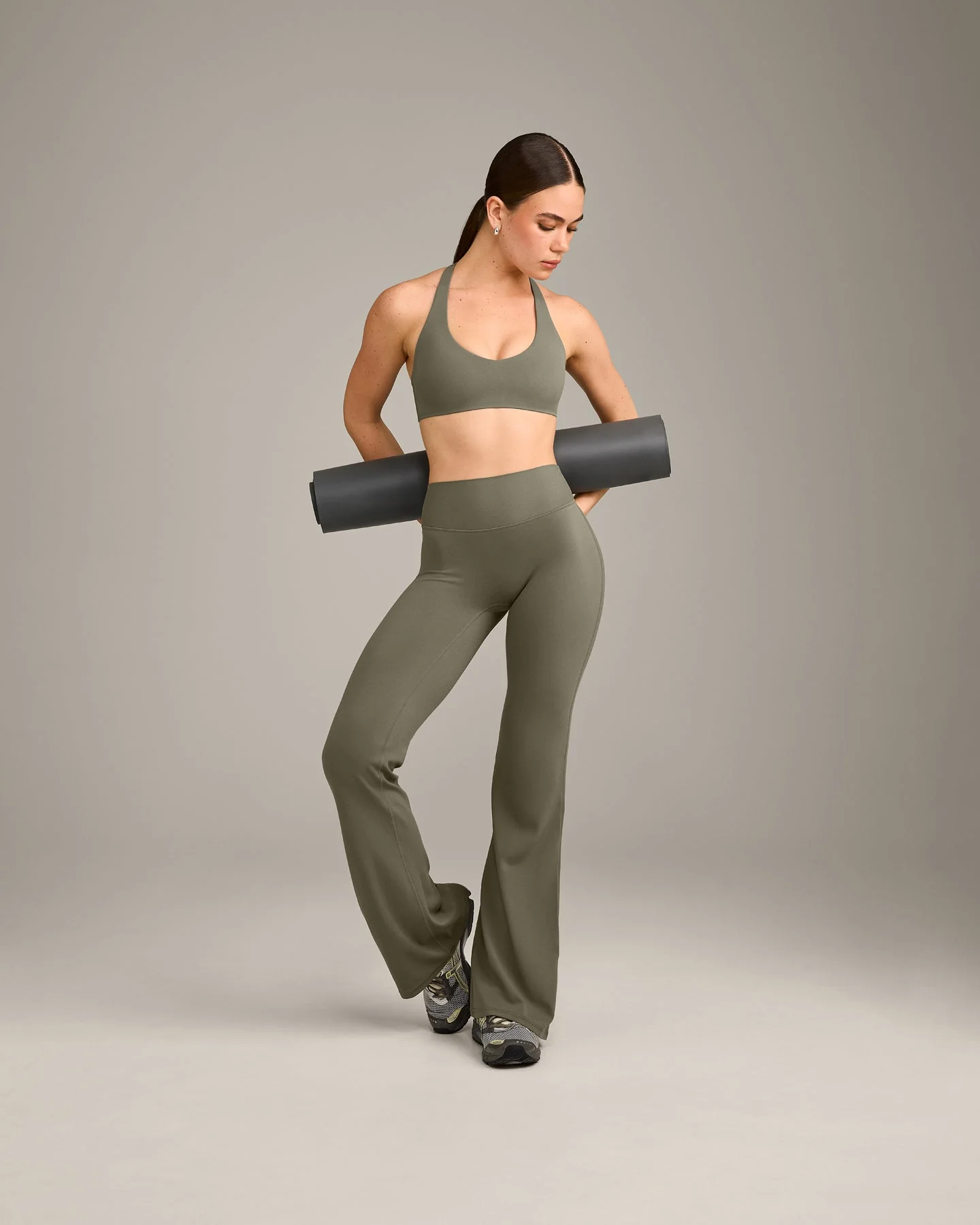 SoftMotion™ Flared Bottoms with Grey Logo | Alpine Green - Image 3