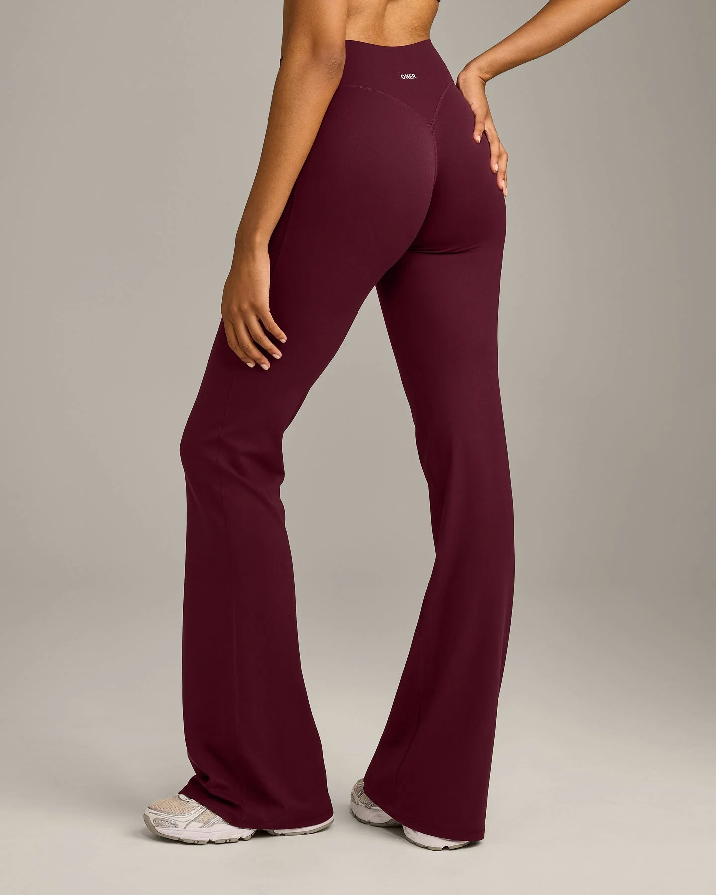 SoftMotion™ Flared Bottoms with Grey Logo | Cherry Lacquer Purple