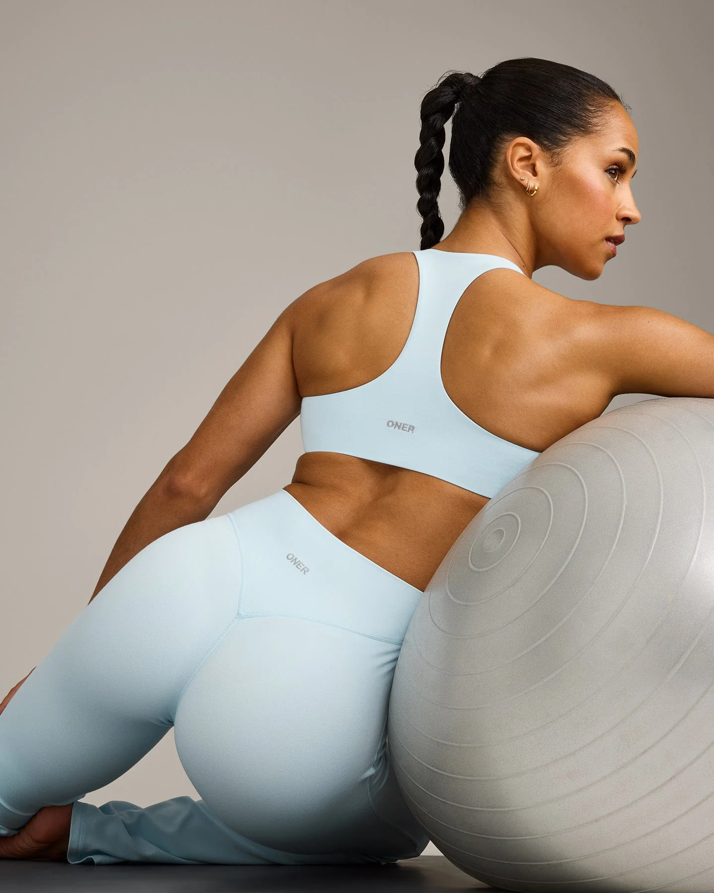 SoftMotion™ Flared Bottoms with Grey Logo | Cloud Blue - Image 4