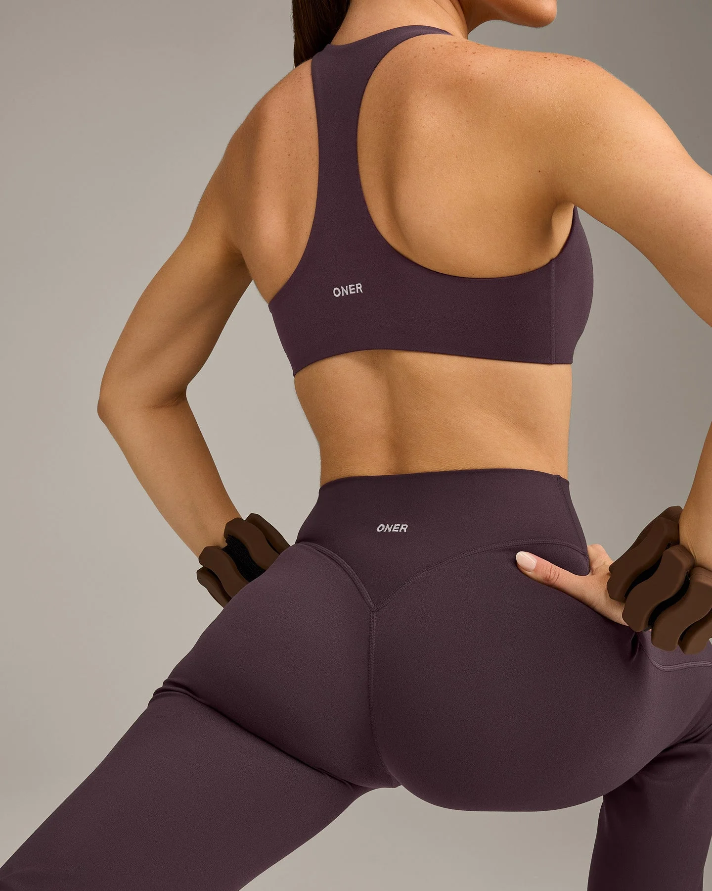 SoftMotion™ Flared Bottoms with Grey Logo | Dark Umber Brown - Image 4