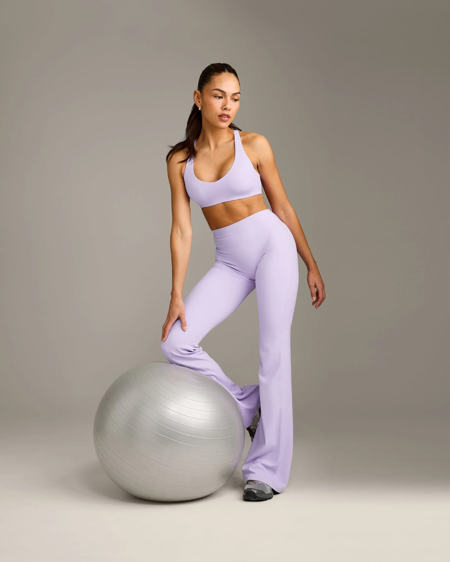 SoftMotion™ Flared Bottoms with Grey Logo | Lavender Purple - Image 3
