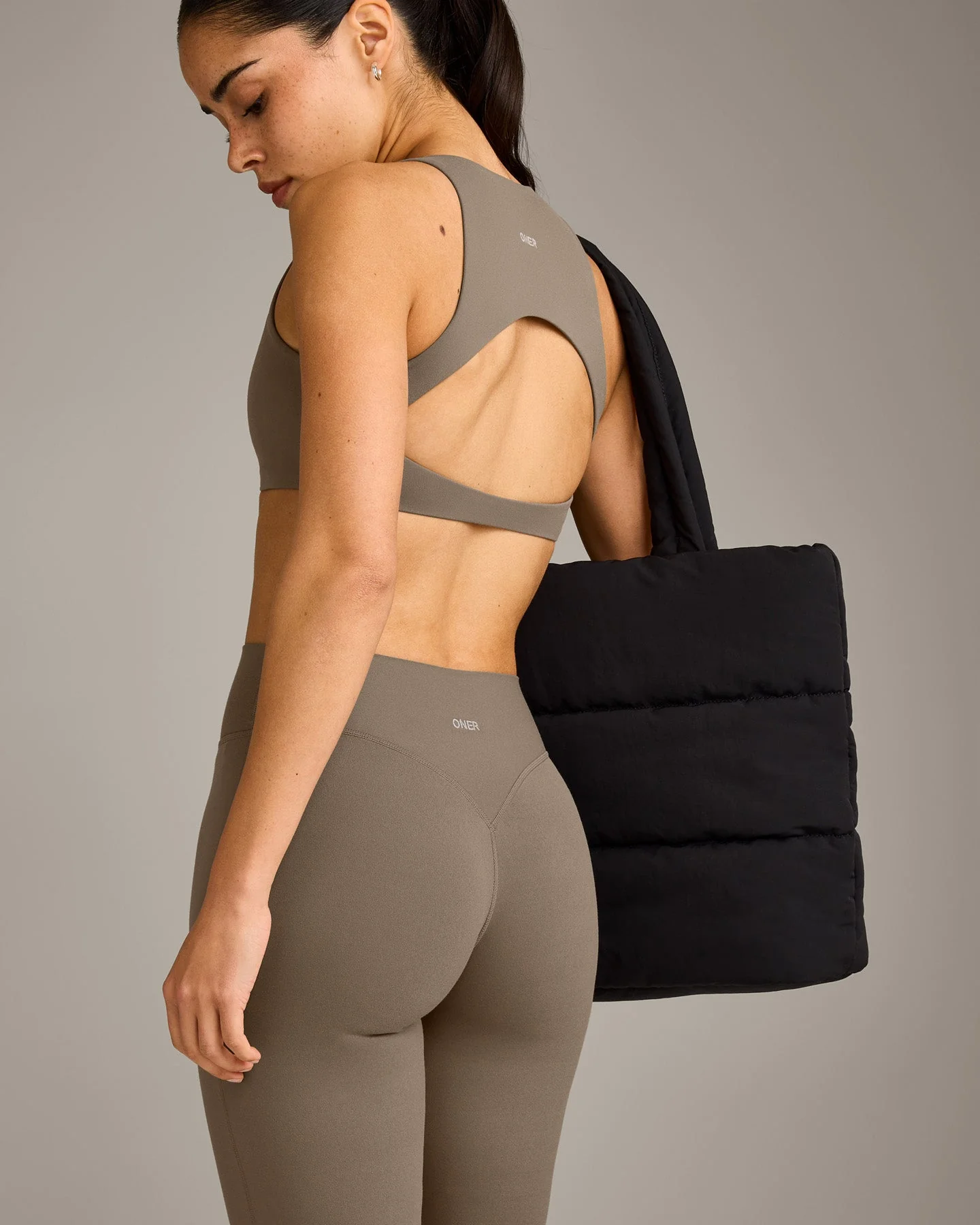SoftMotion™ Flared Bottoms with Grey Logo | Moss Brown - Image 5