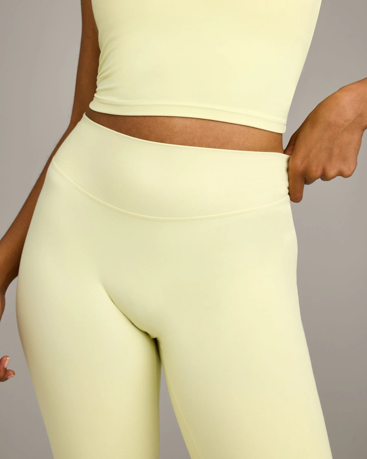SoftMotion™ Flared Bottoms with Grey Logo | Pastel Yellow - Image 3