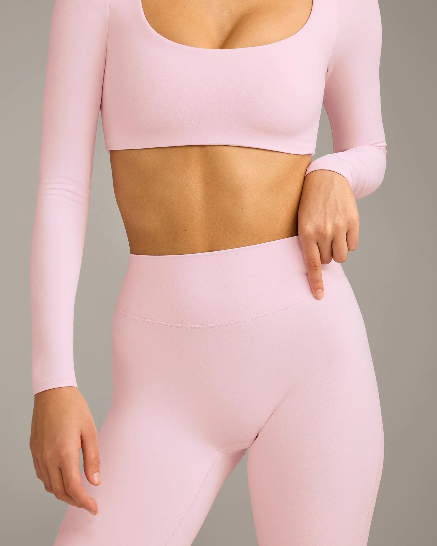 SoftMotion™ Flared Bottoms with Grey Logo | Soft Girl Pink - Image 5