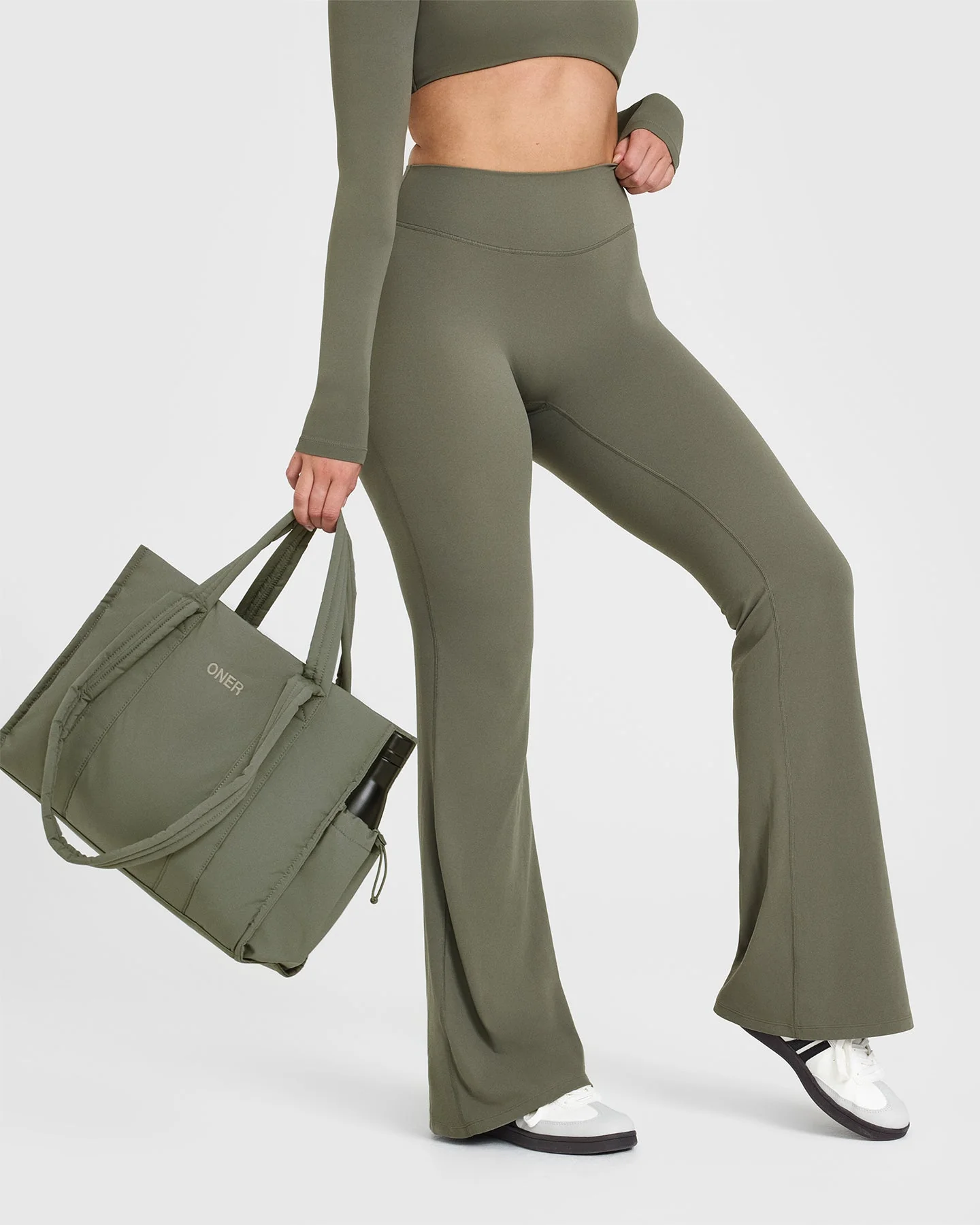 SoftMotion™ Flared Bottoms with White Logo | Alpine Green - Image 6