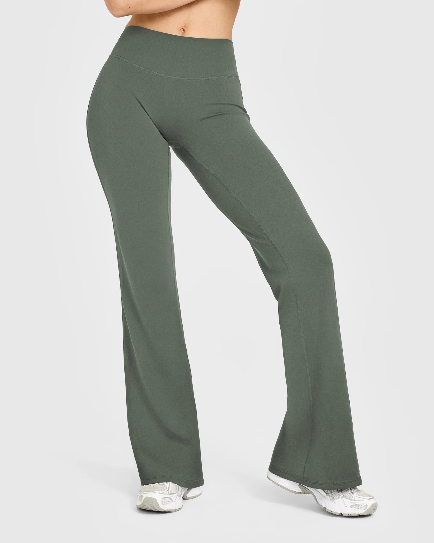 SoftMotion™ Flared Bottoms with White Logo | Dark Khaki - Image 2