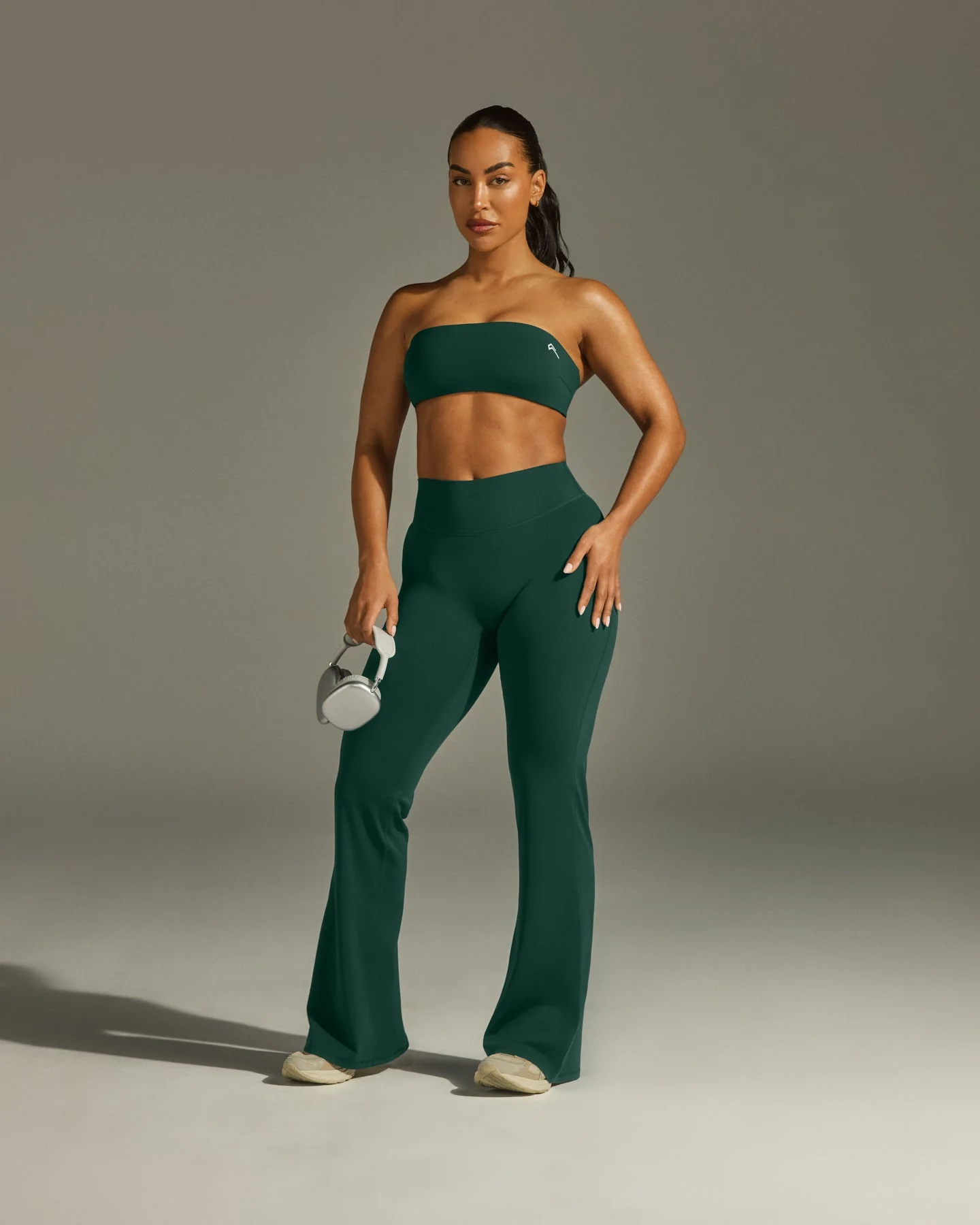 SoftMotion™ Flared Bottoms with White Logo | Dark Racing Green - Image 3