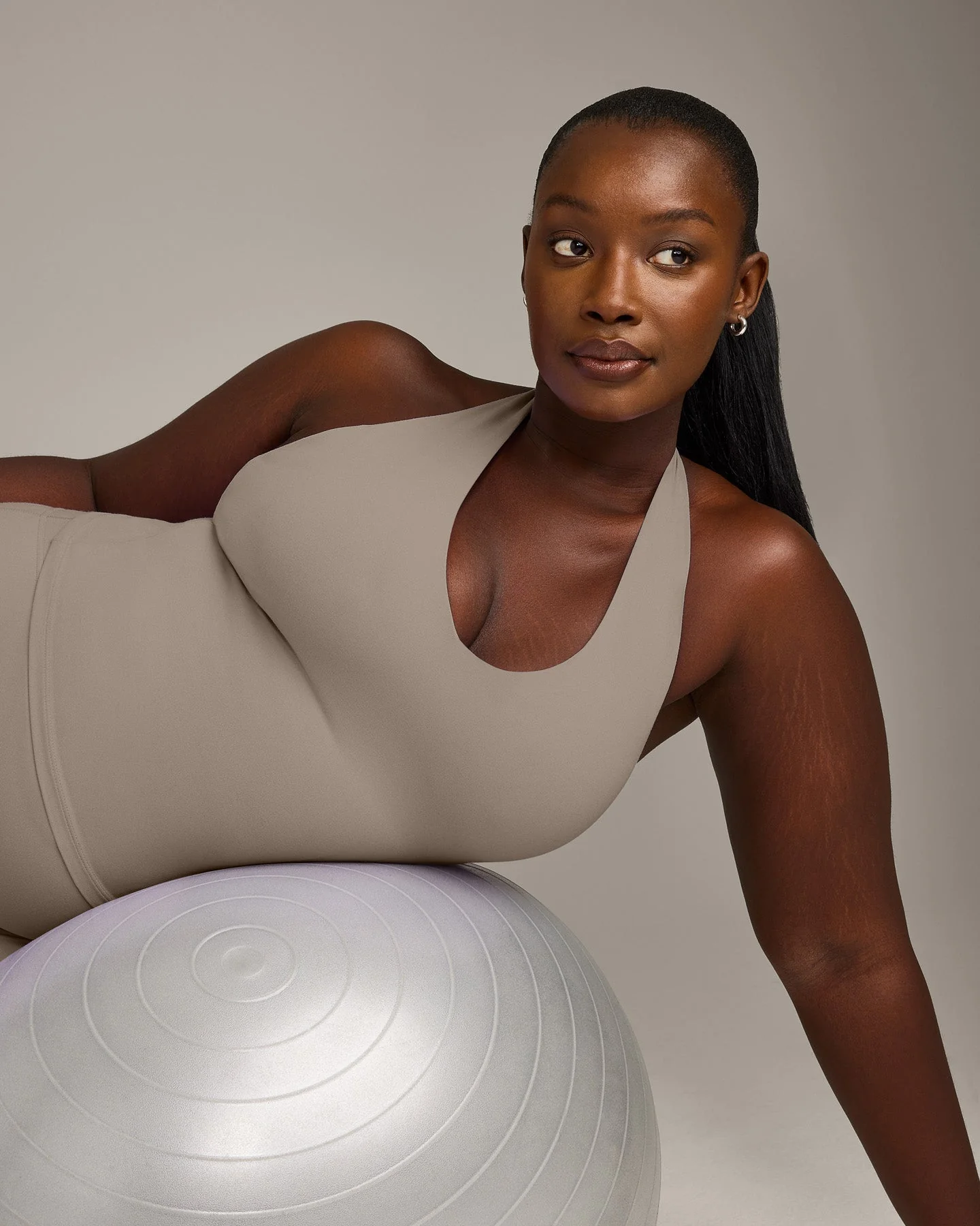 SoftMotion™ Halter Neck Vest with Built in Bra Shelf with Grey Logo | Minky - Image 2