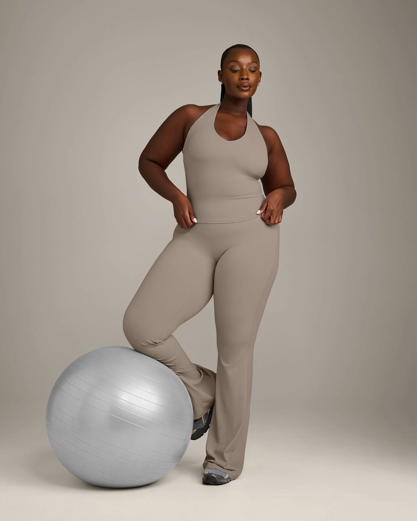 SoftMotion™ Halter Neck Vest with Built in Bra Shelf with Grey Logo | Minky - Image 3