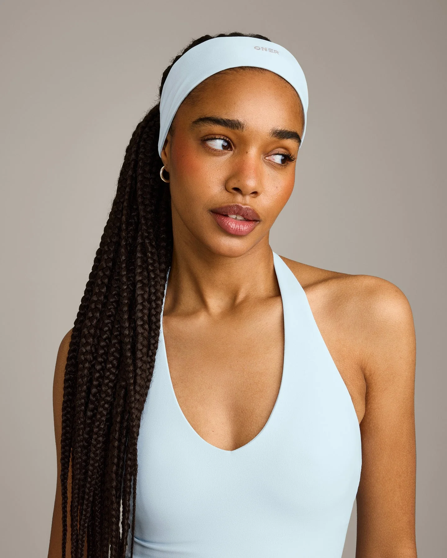 SoftMotion™ Headband with Grey Logo | Cloud Blue - Image 3