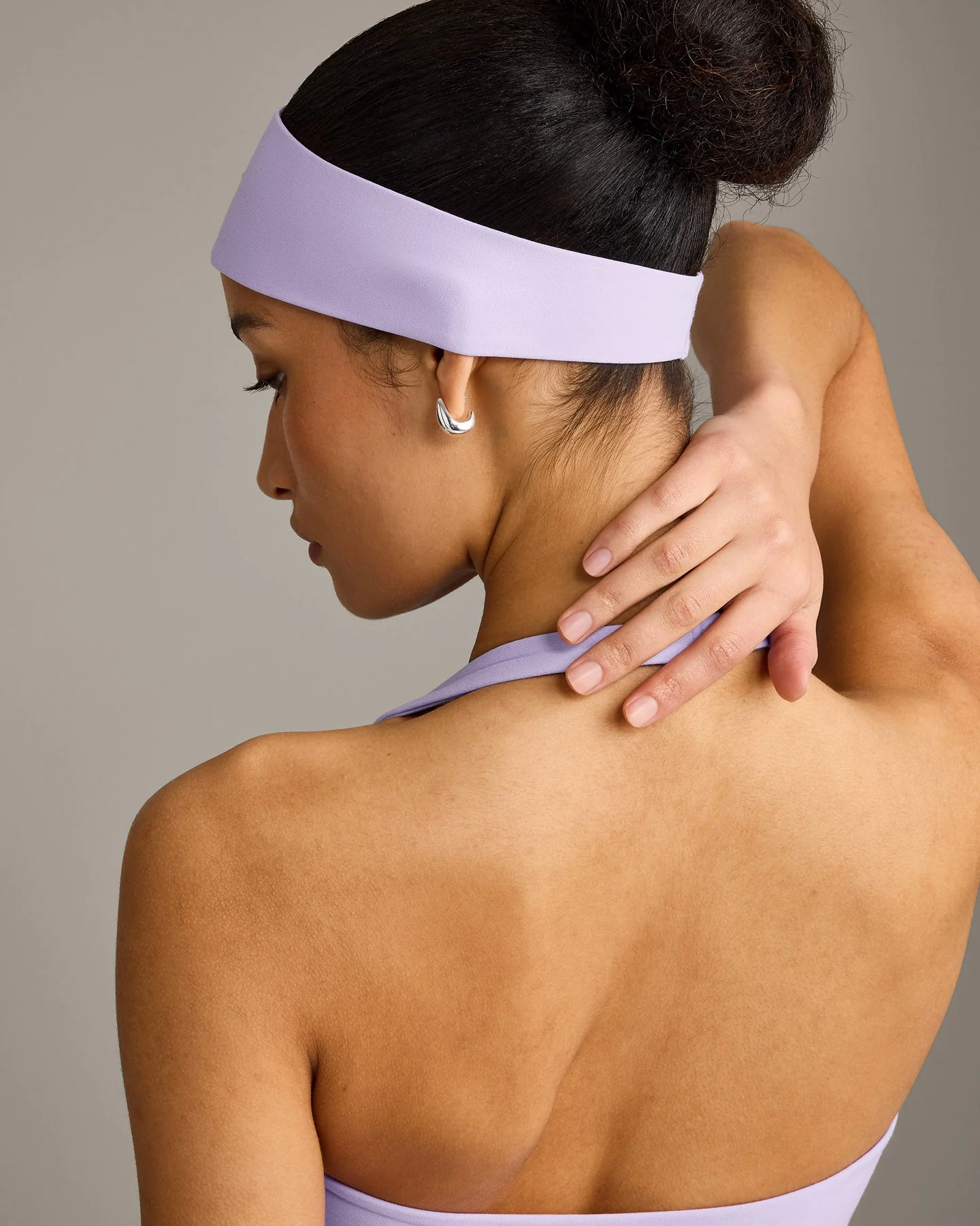 SoftMotion™ Headband with Grey Logo | Lavender Purple - Image 5