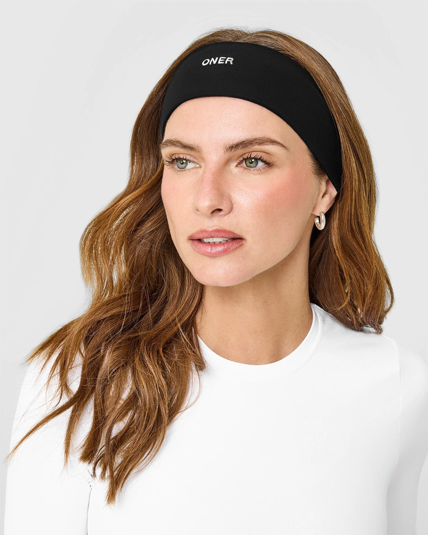 SoftMotion™ Headband with White Logo | Black - Image 3