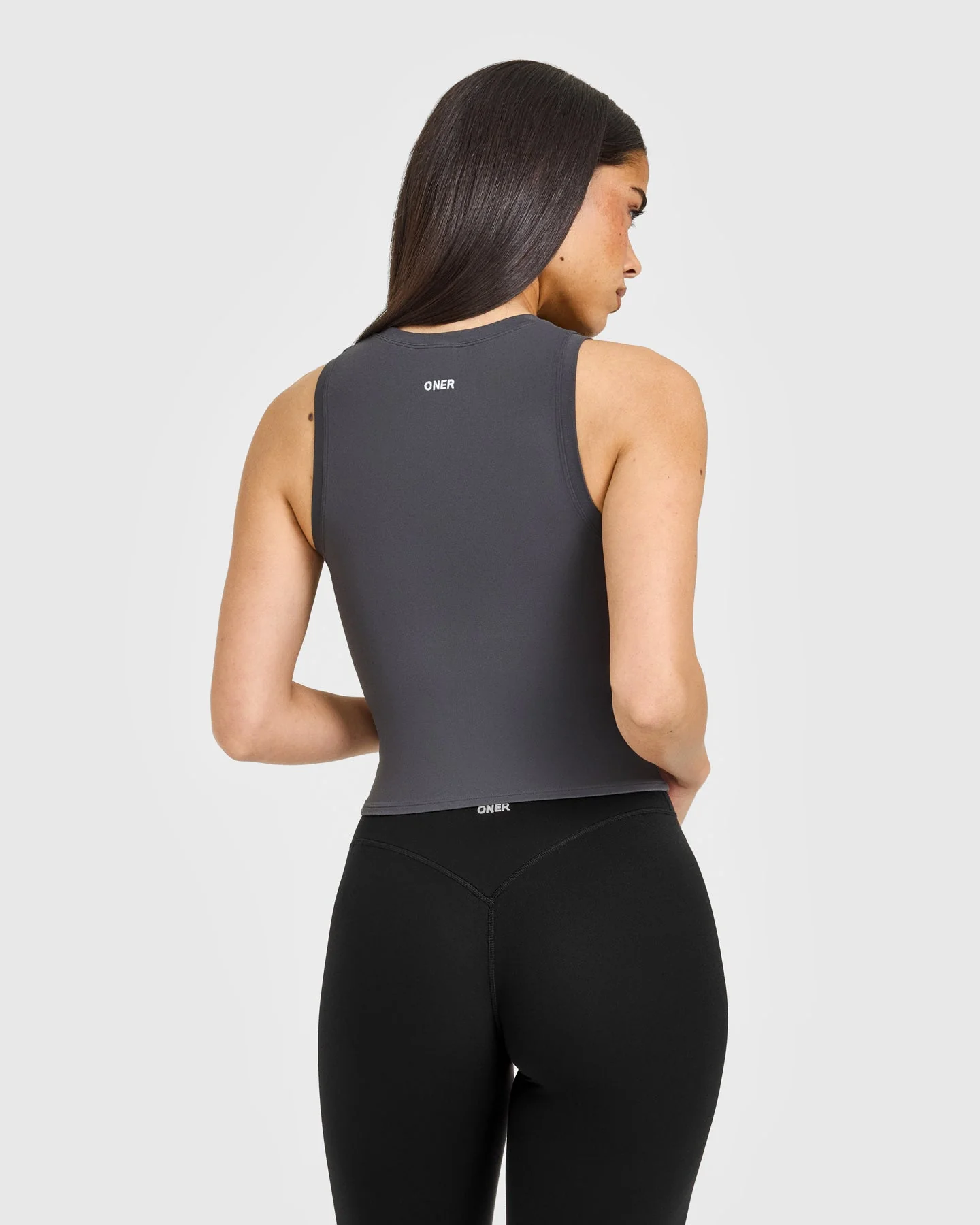 SoftMotion™ High Neck Mid Vest with White Logo | Coal - Image 6