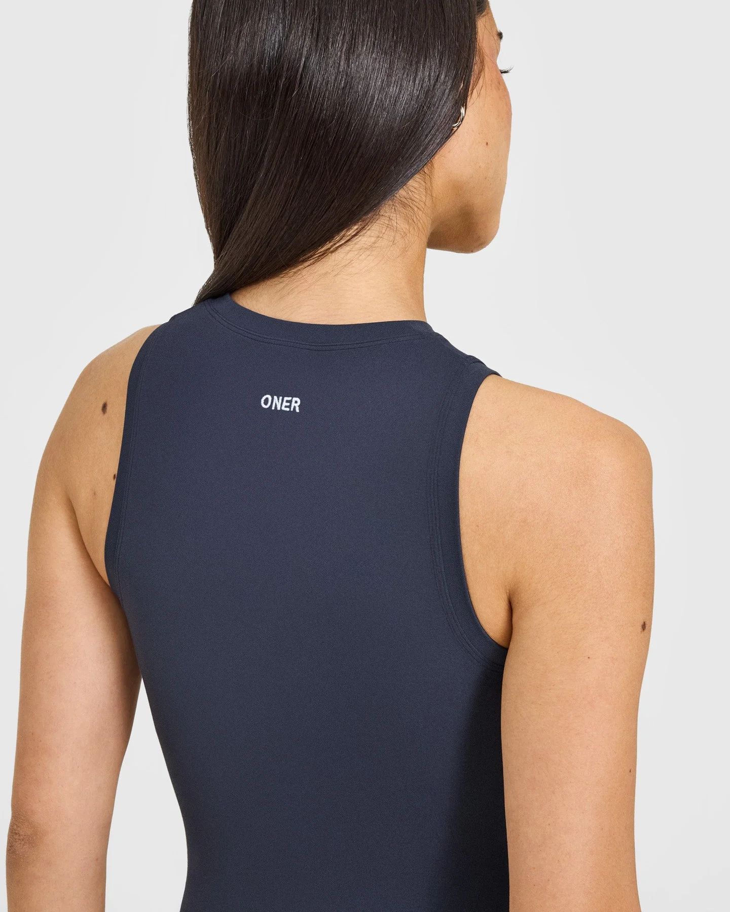 SoftMotion™ High Neck Mid Vest with White Logo | True Blue - Image 4