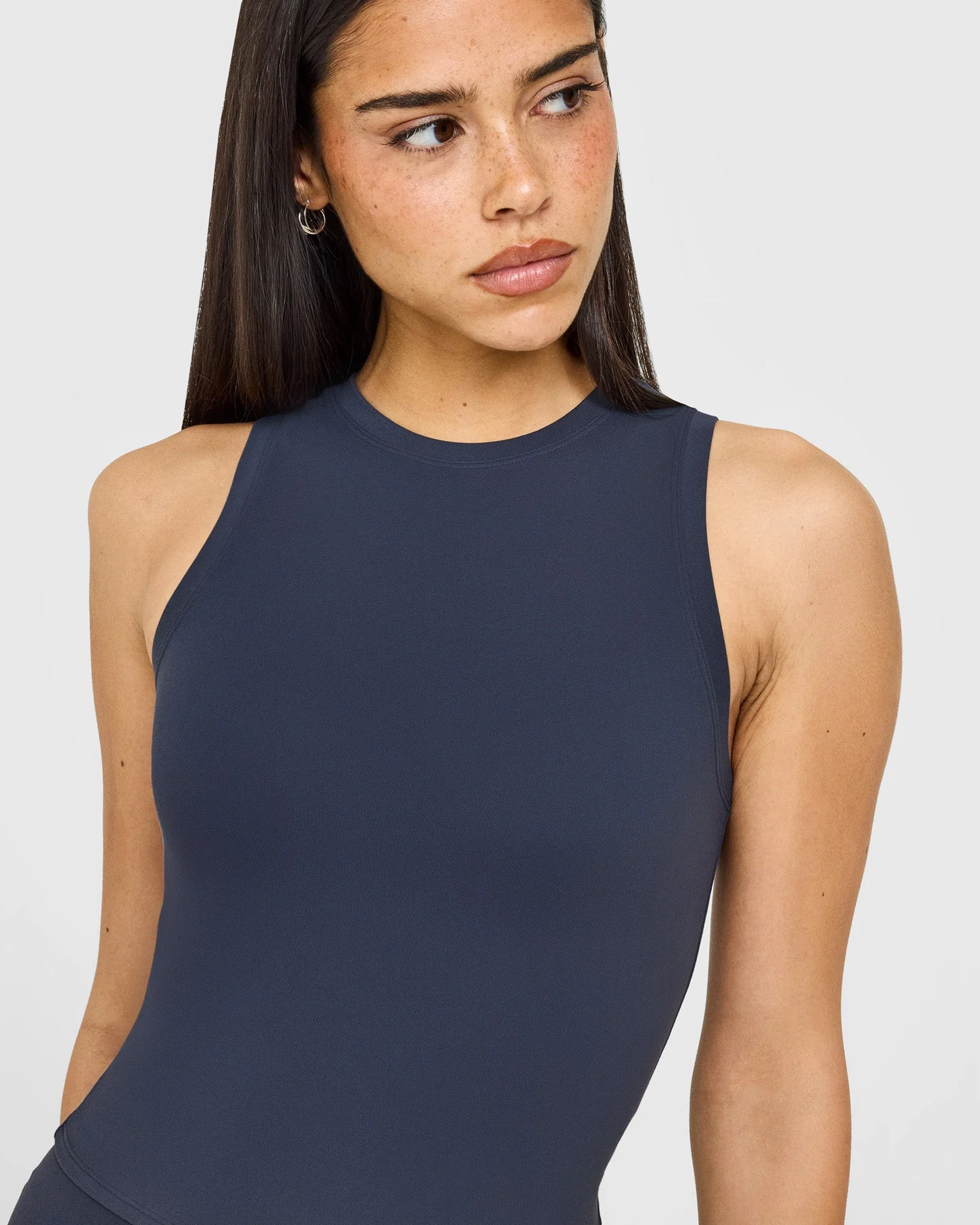 SoftMotion™ High Neck Mid Vest with White Logo | True Blue - Image 5