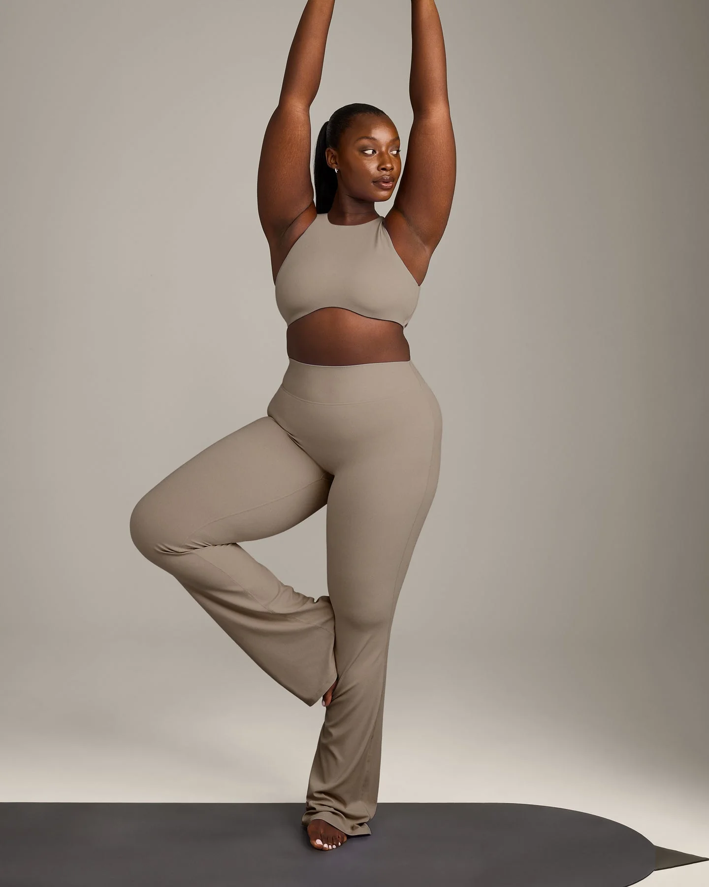SoftMotion™ High Neck Sports Bra with Grey Logo | Minky - Image 3