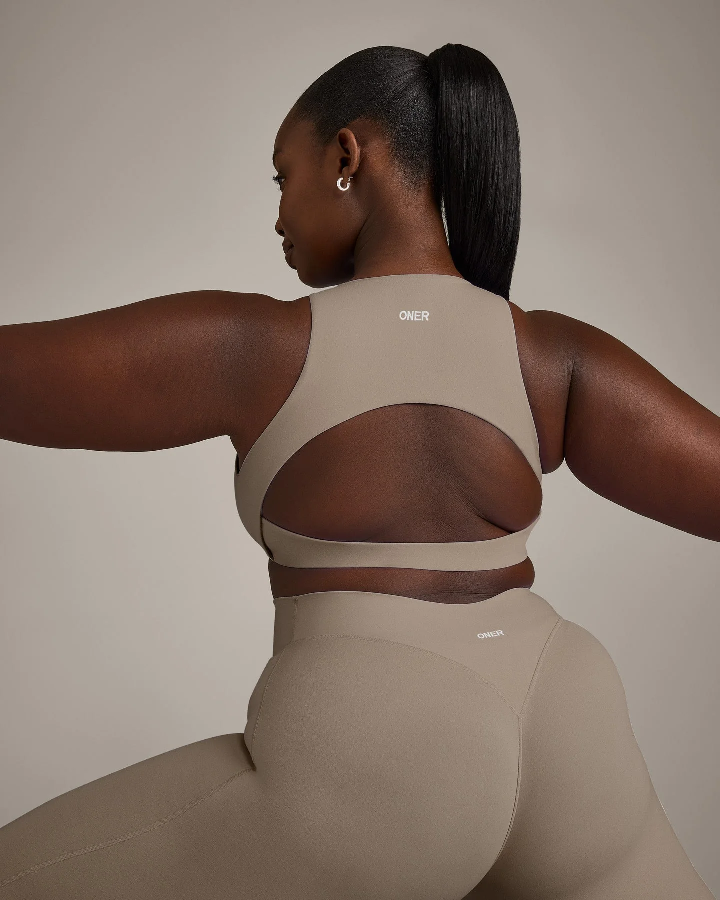 SoftMotion™ High Neck Sports Bra with Grey Logo | Minky - Image 6