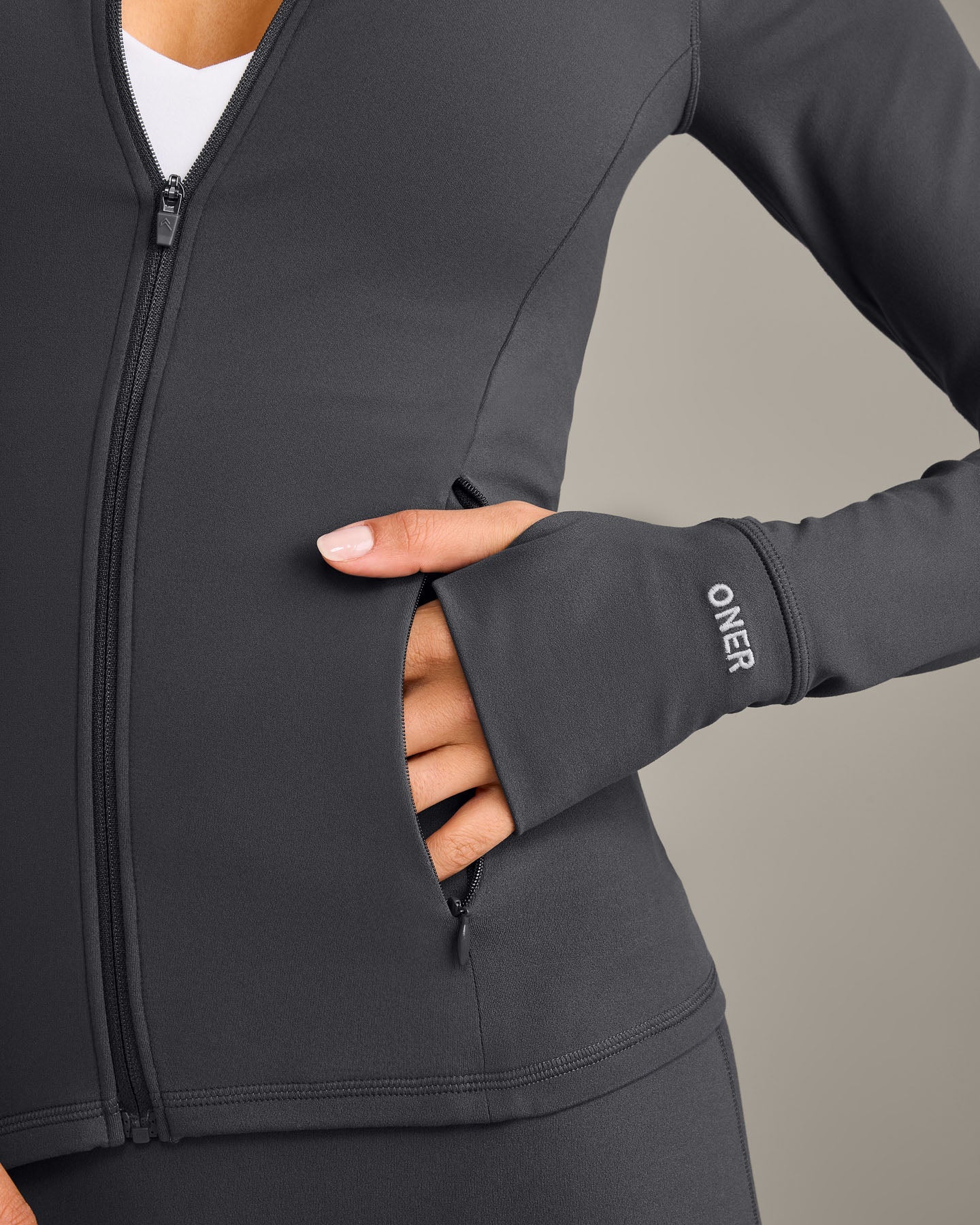 SoftMotion™ Jacket with Grey Logo | Coal - Image 6