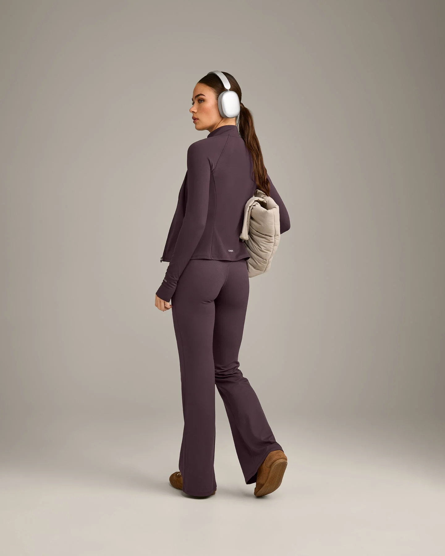 SoftMotion™ Jacket with Grey Logo | Dark Umber Brown - Image 3