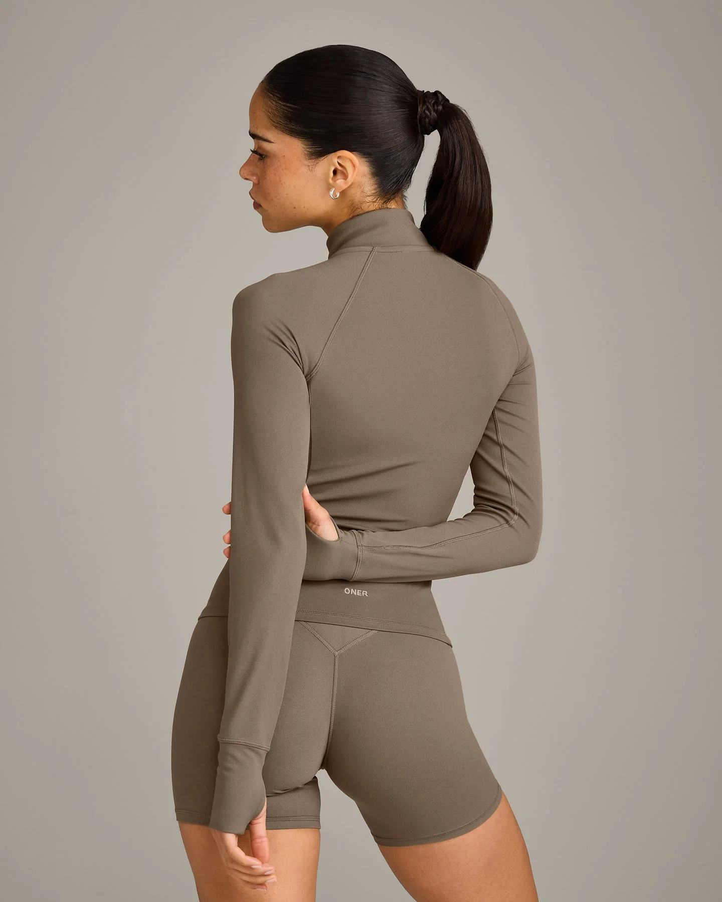 SoftMotion™ Jacket with Grey Logo | Moss Brown - Image 2