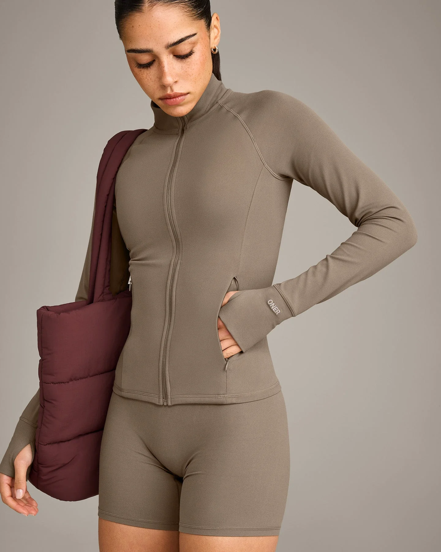 SoftMotion™ Jacket with Grey Logo | Moss Brown - Image 5
