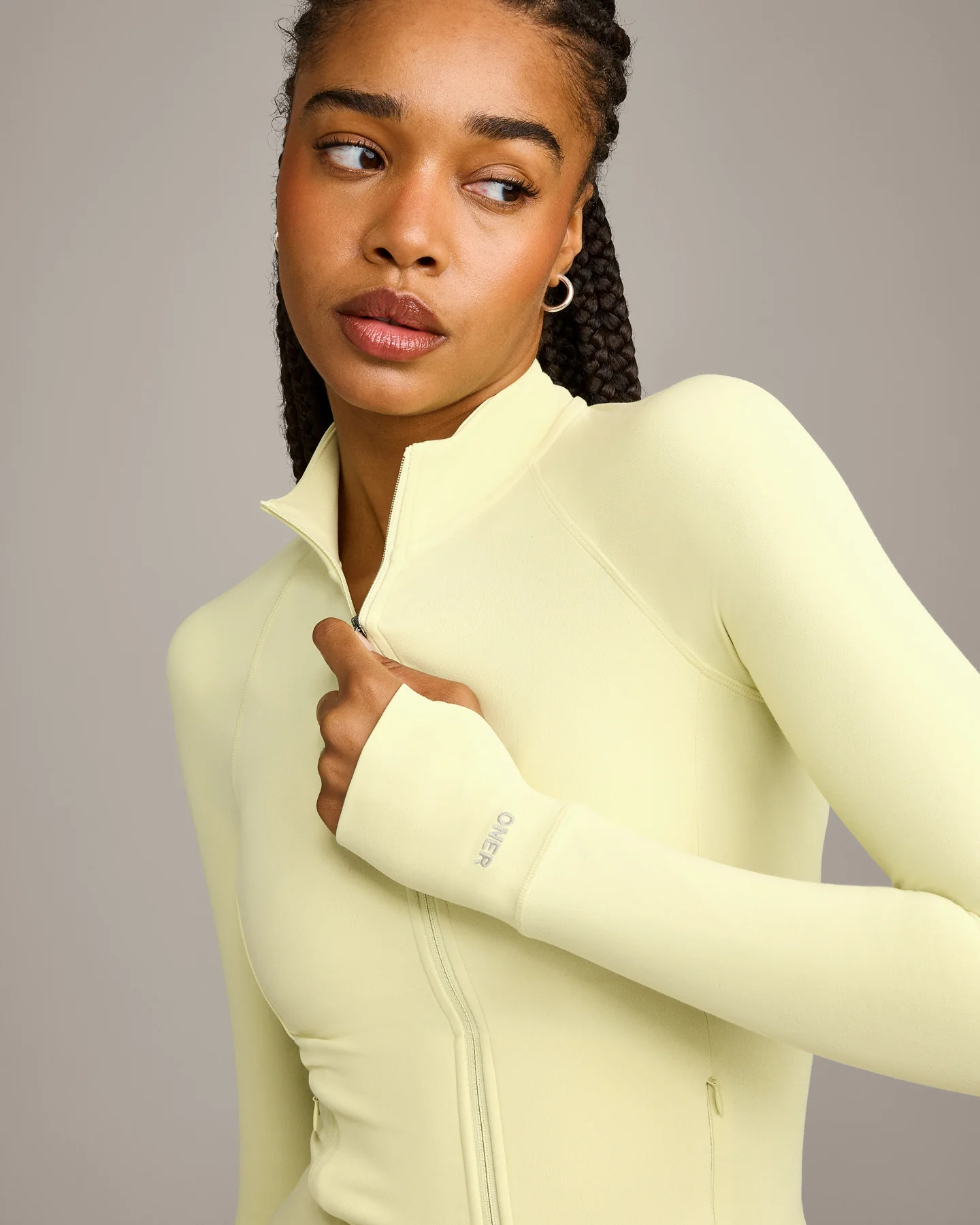 SoftMotion™ Jacket with Grey Logo | Pastel Yellow - Image 2