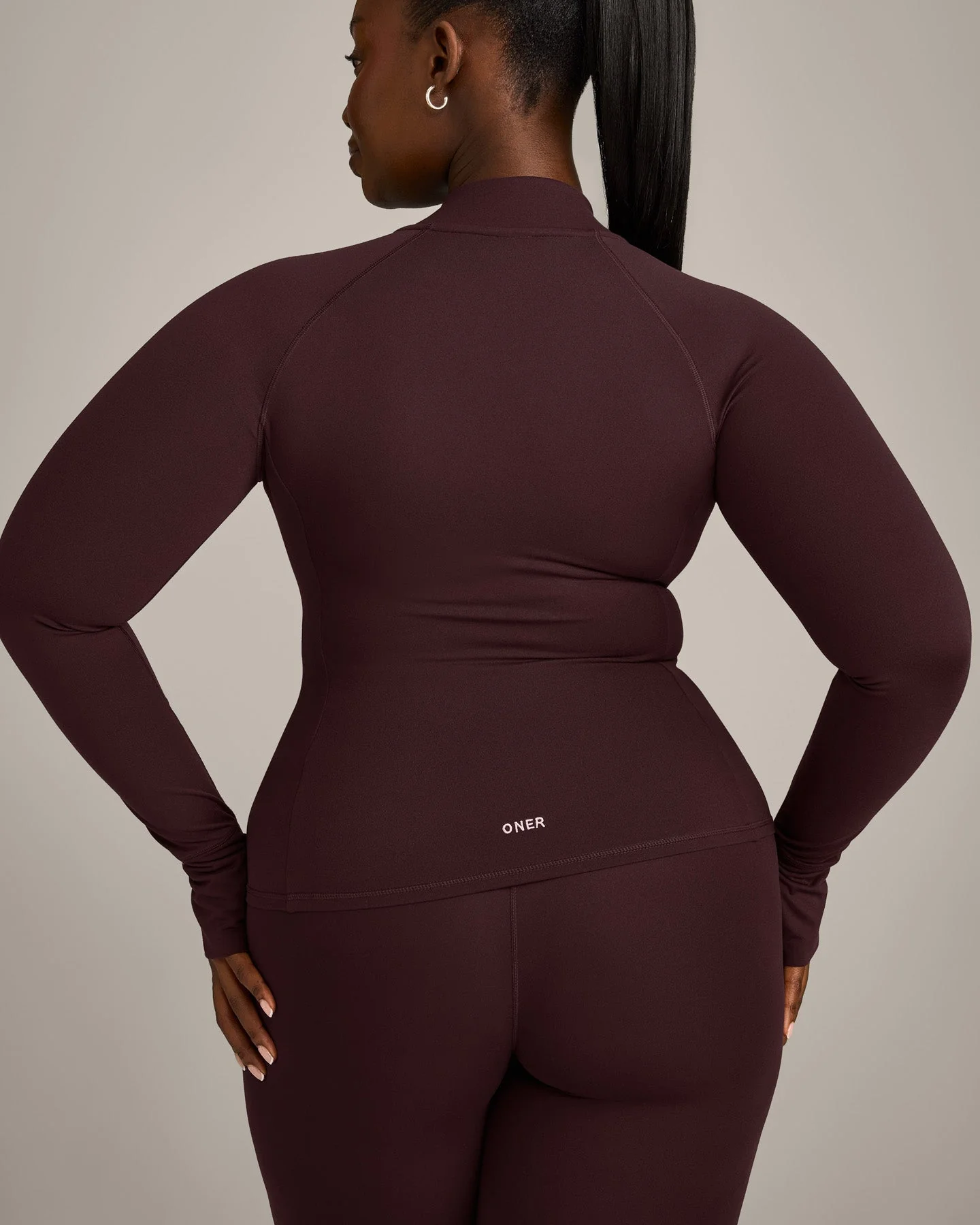 SoftMotion™ Jacket with Grey Logo | Plum Brown - Image 5