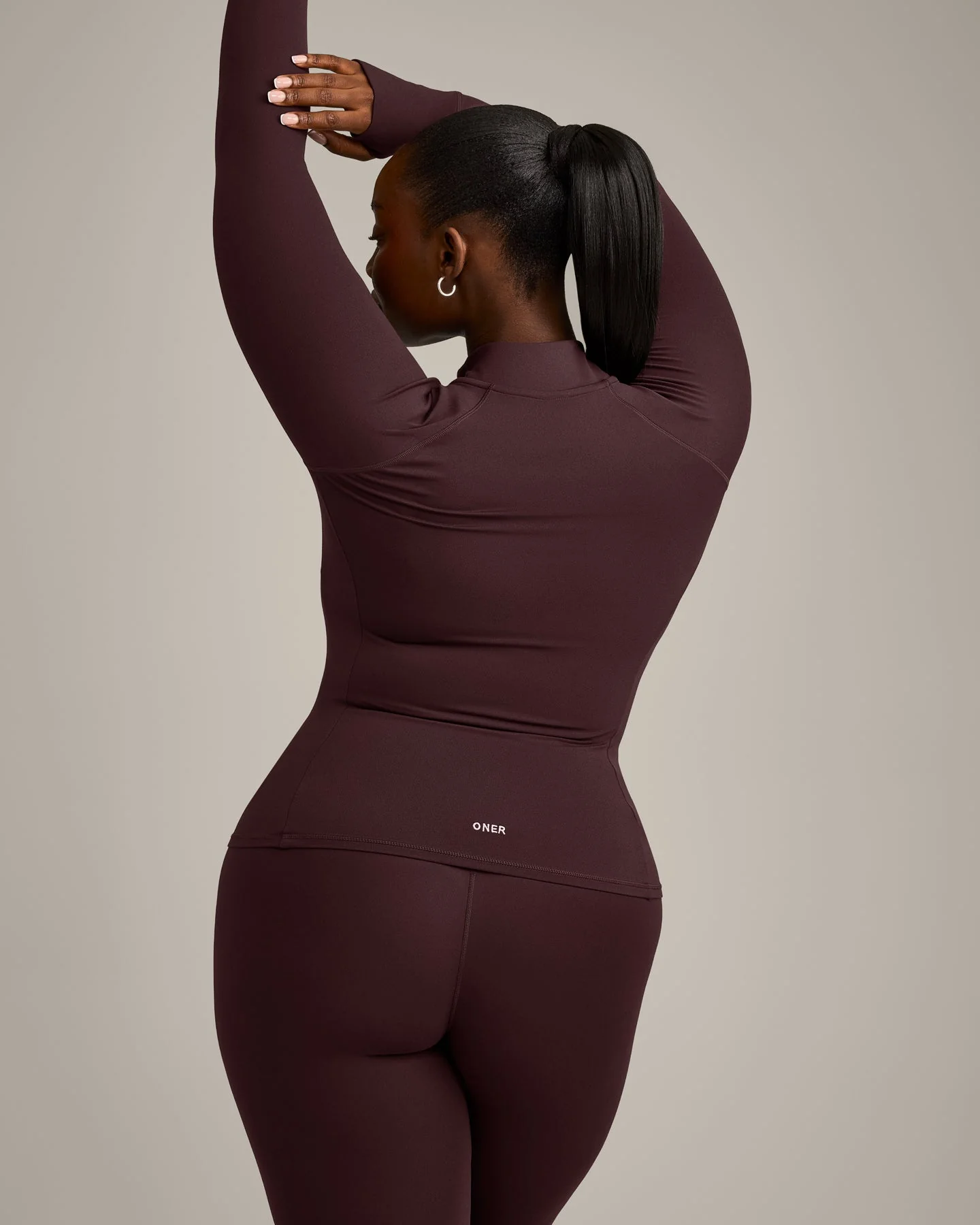 SoftMotion™ Jacket with Grey Logo | Plum Brown - Image 6