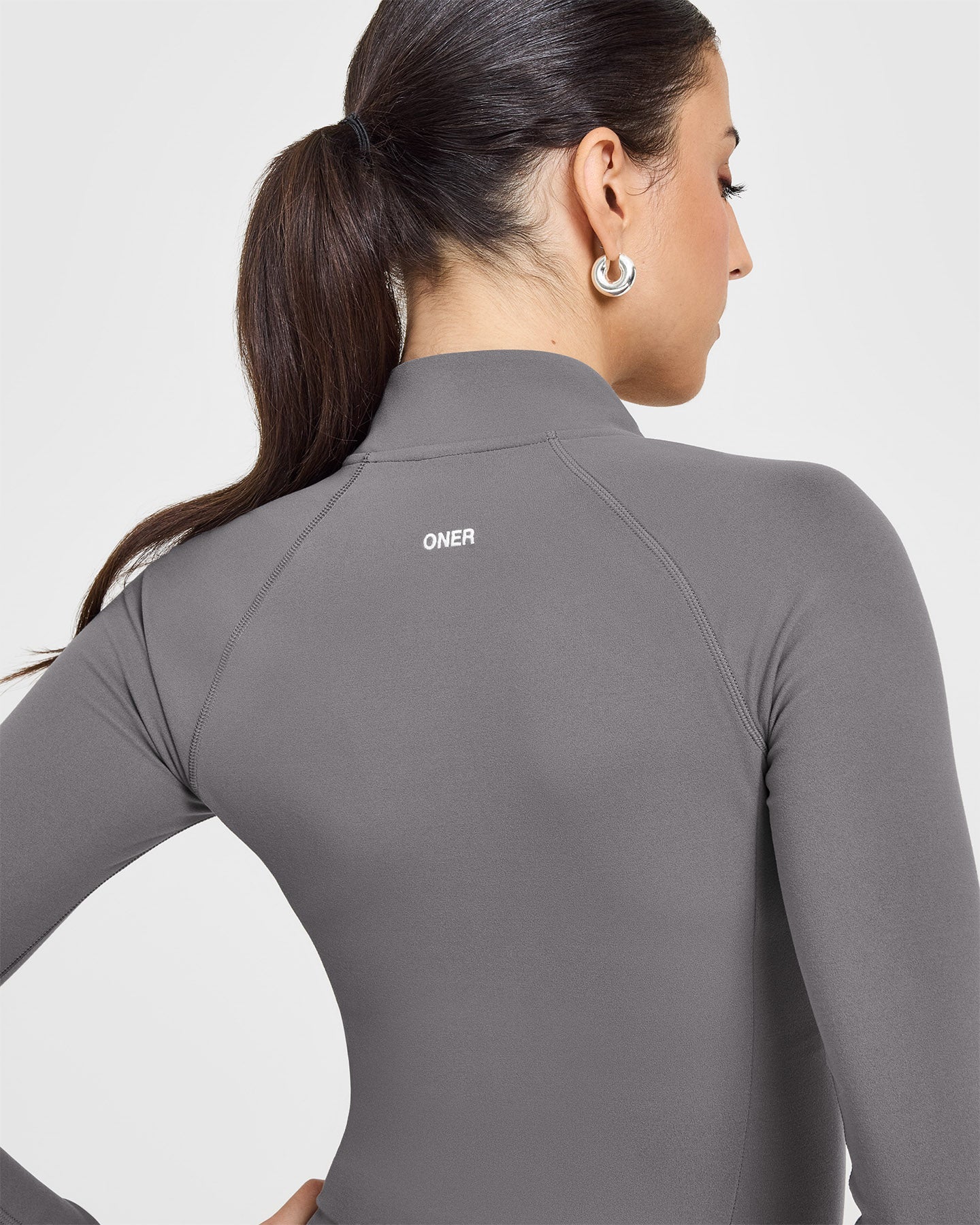 SoftMotion™ Jacket with White Logo | Ash Grey - Image 5
