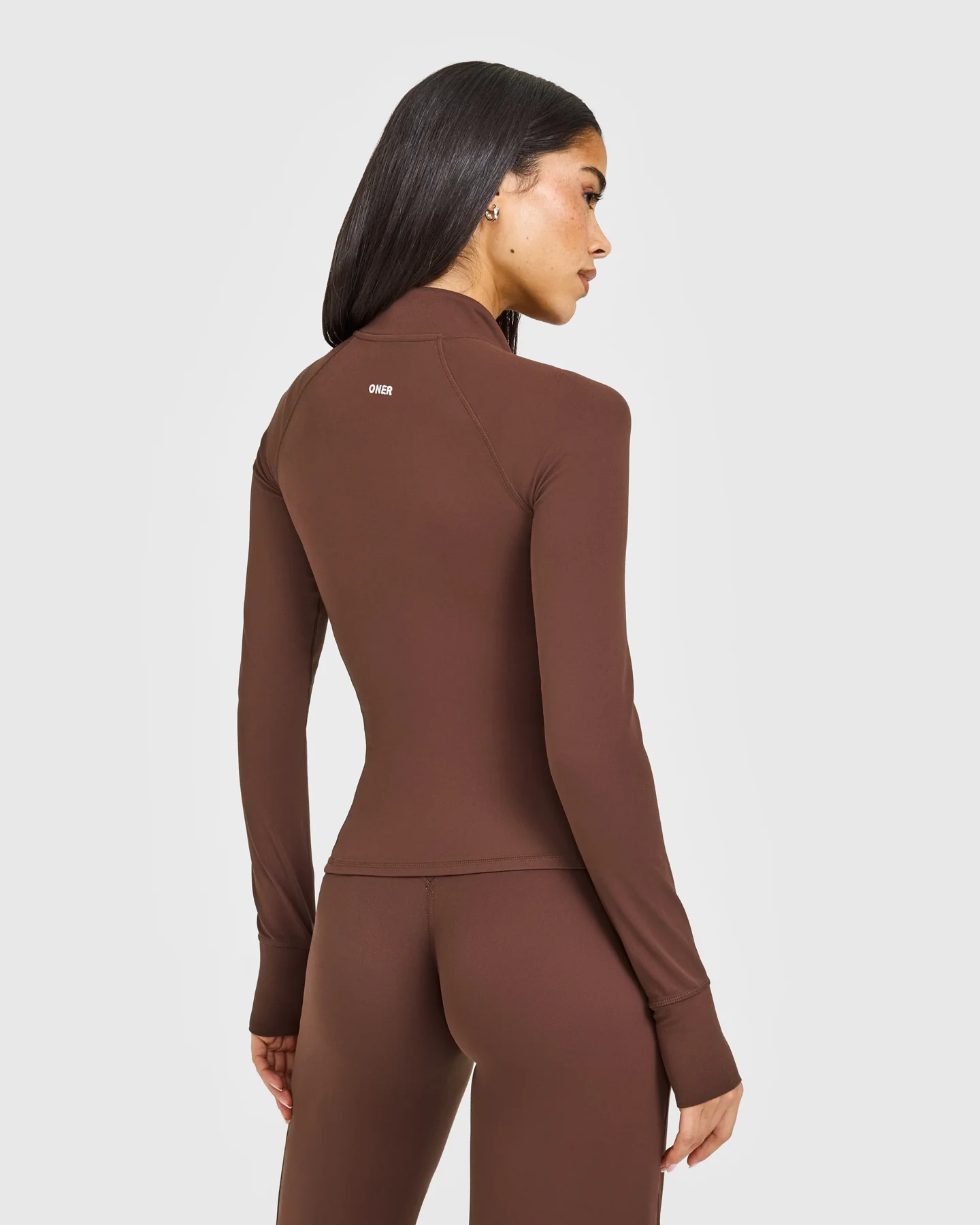 SoftMotion™ Jacket with White Logo | Espresso Brown - Image 2