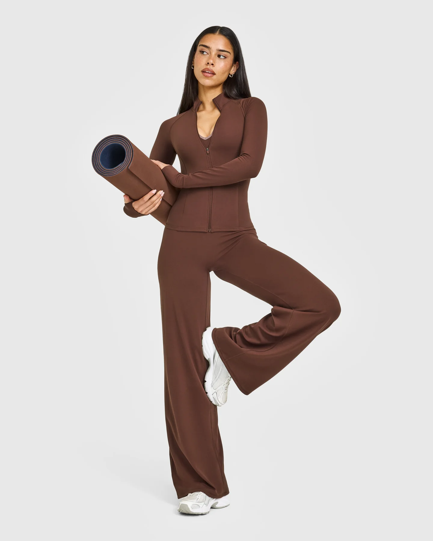 SoftMotion™ Jacket with White Logo | Espresso Brown - Image 3