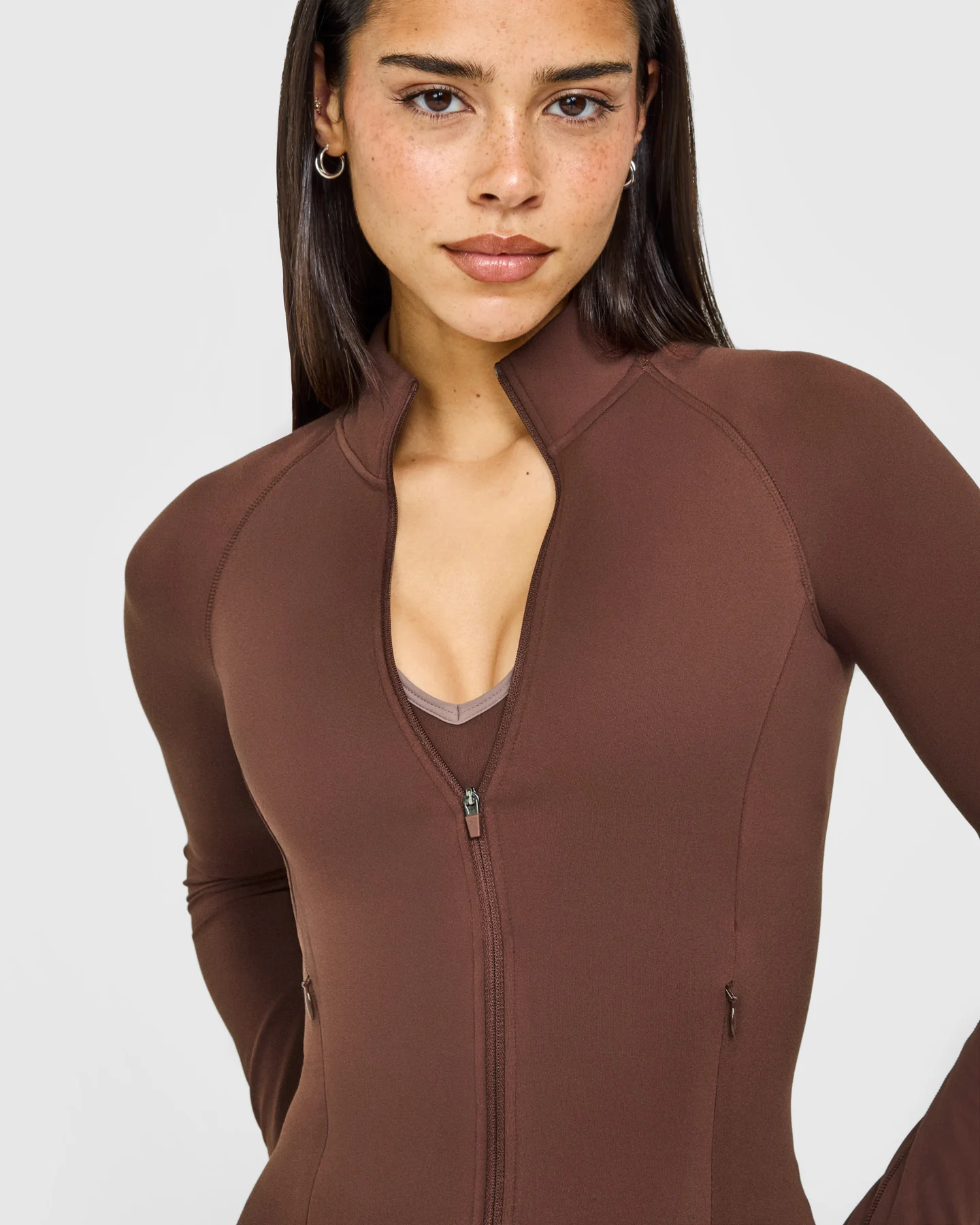 SoftMotion™ Jacket with White Logo | Espresso Brown - Image 4