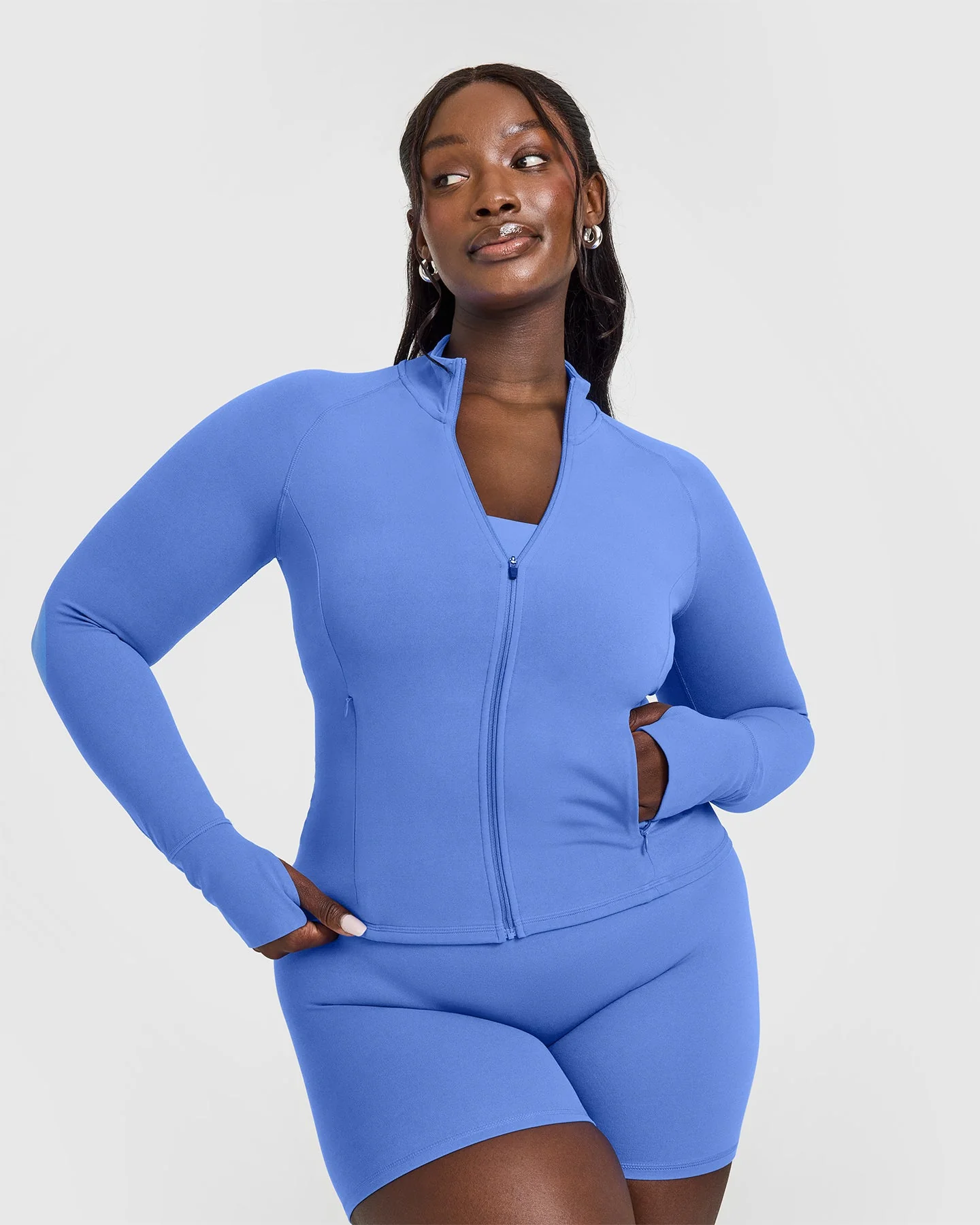 SoftMotion™ Jacket with White Logo | Glaucous Blue - Image 5