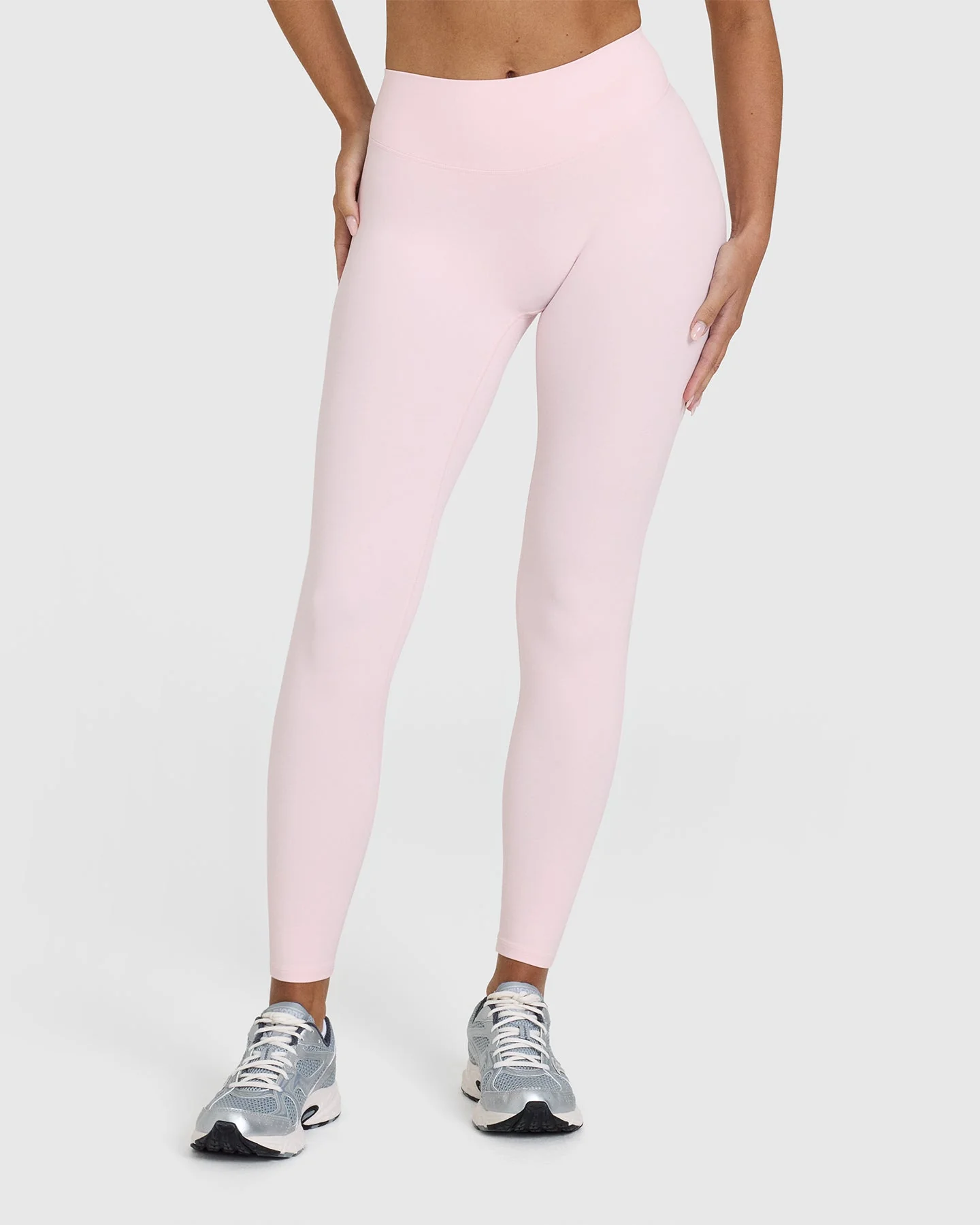SoftMotion™ Leggings with White Logo | Ballet Pink - Image 2